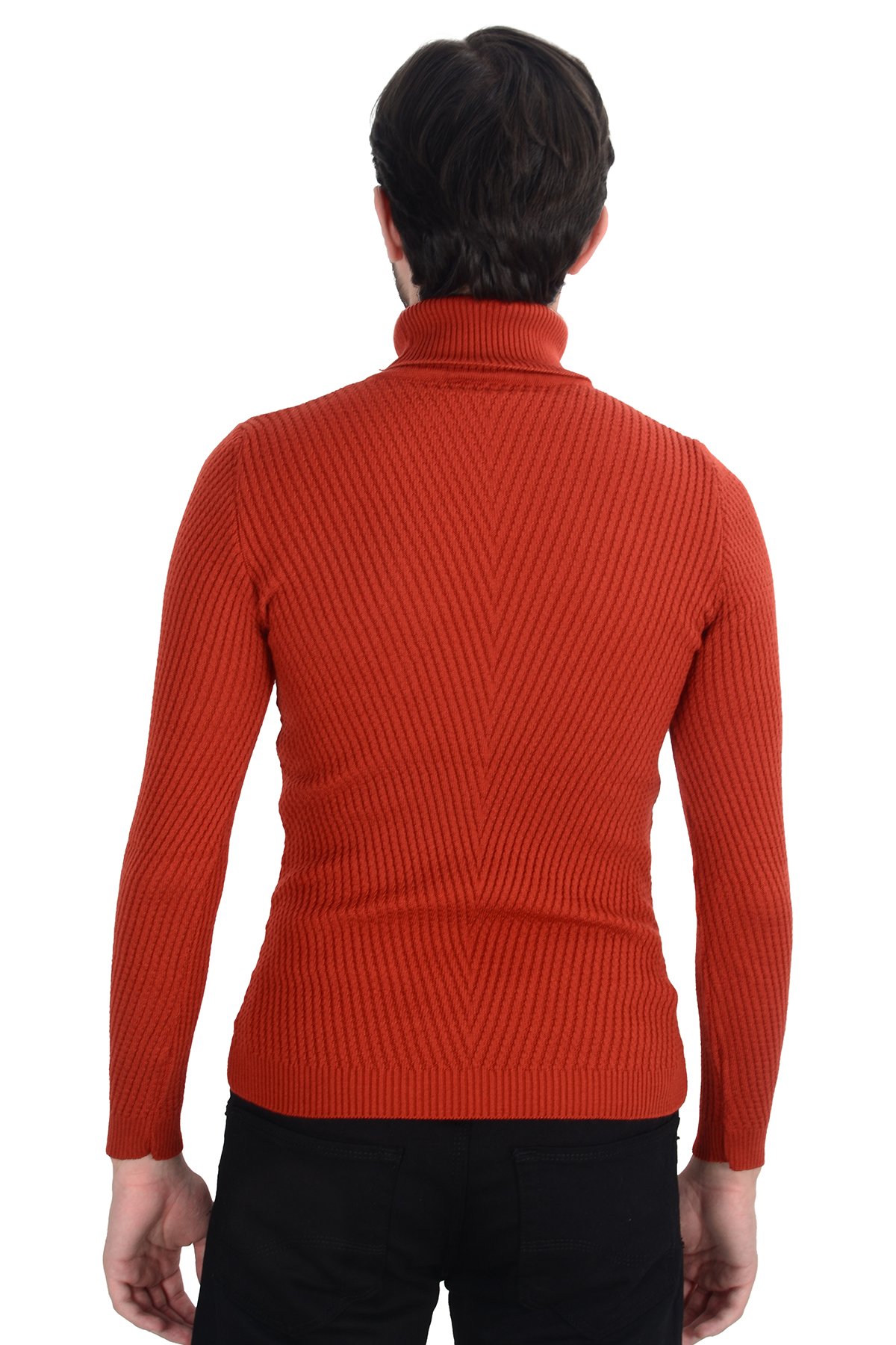 Tam Balıkçı Çapraz Örgü Triko Slim