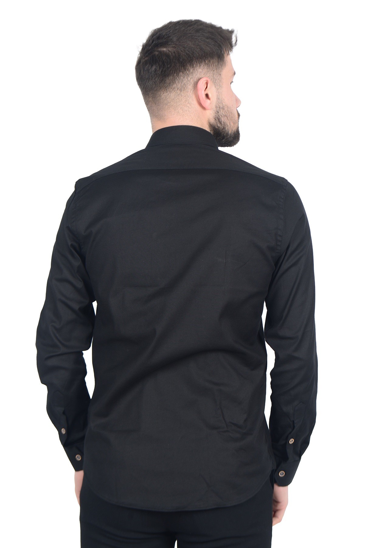 Erkek Gömlek Yaka Düğmeli Gabardin Yıkamalı Slim Fit 1006