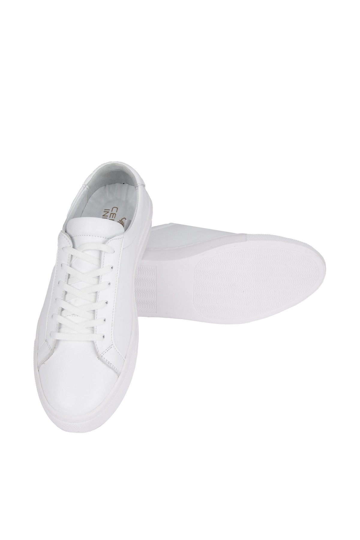 Sneaker Beyaz Bağcıklı Eva Taban Erkek Spor Ayakkabı