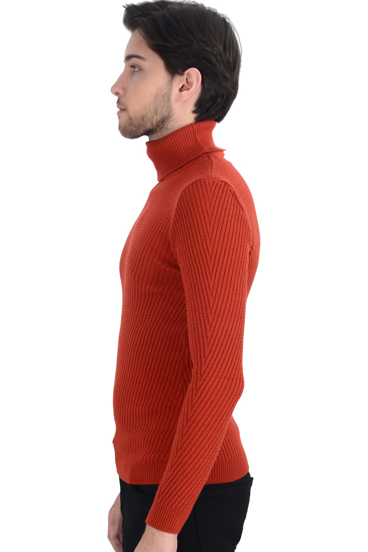 Tam Balıkçı Çapraz Örgü Triko Slim