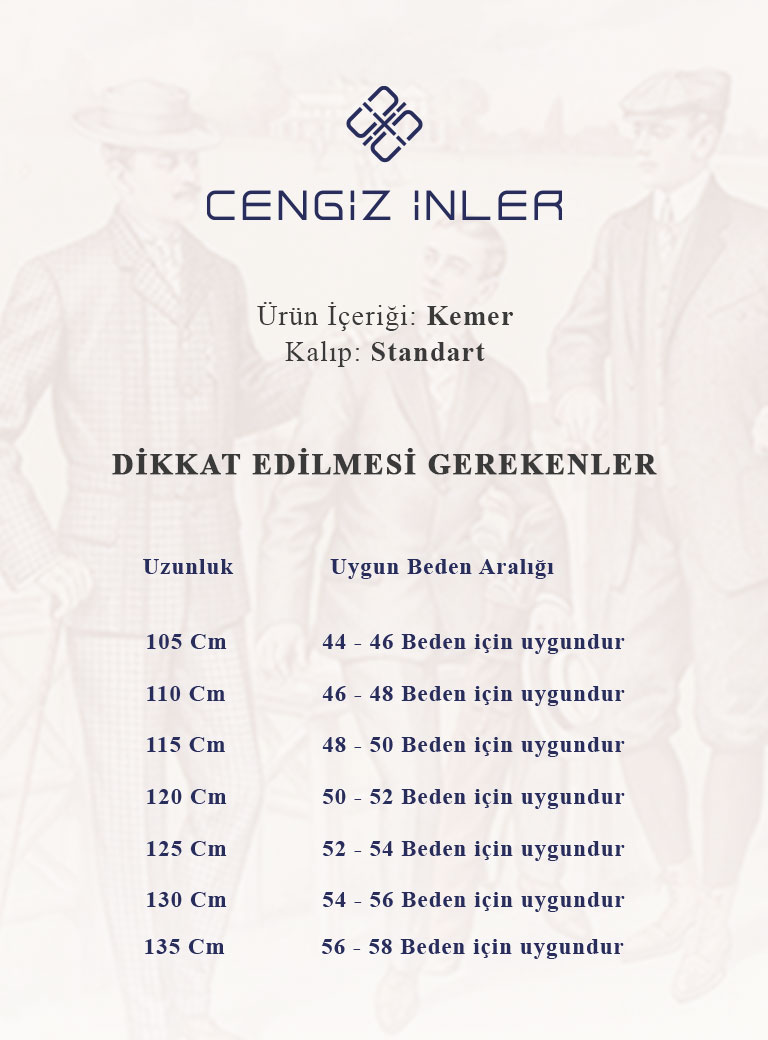 Petek Desen Çift Dikişli Mat Kemer