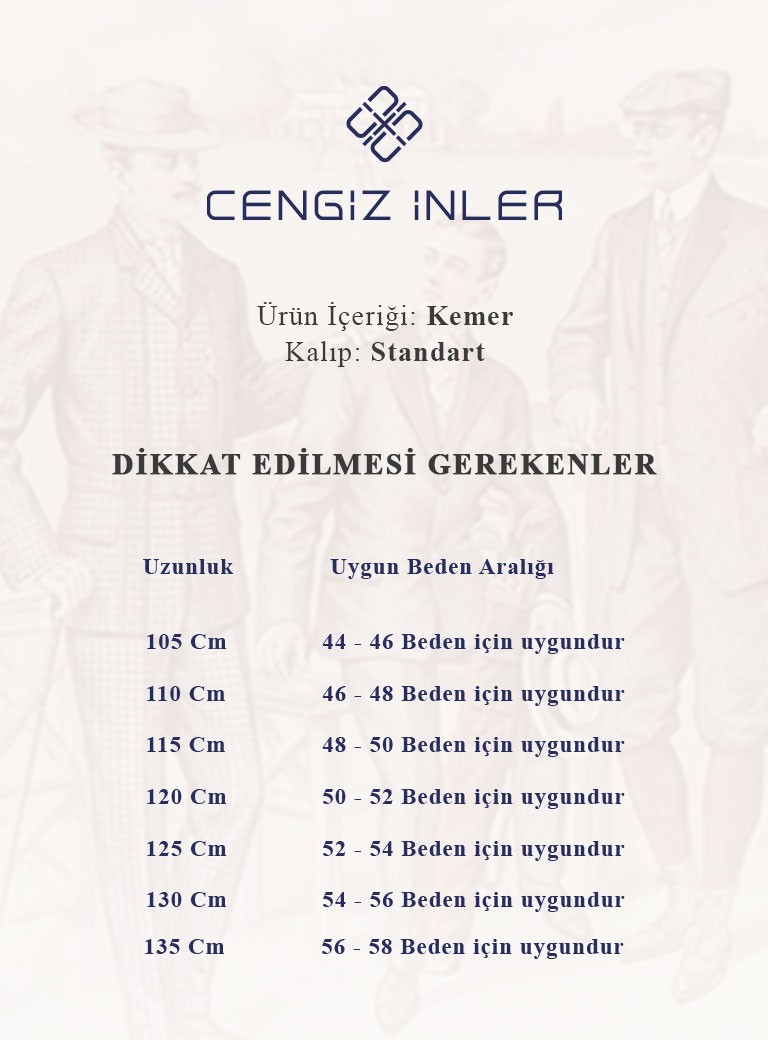 PötiKare Desen Mat Dikişsiz Kemer