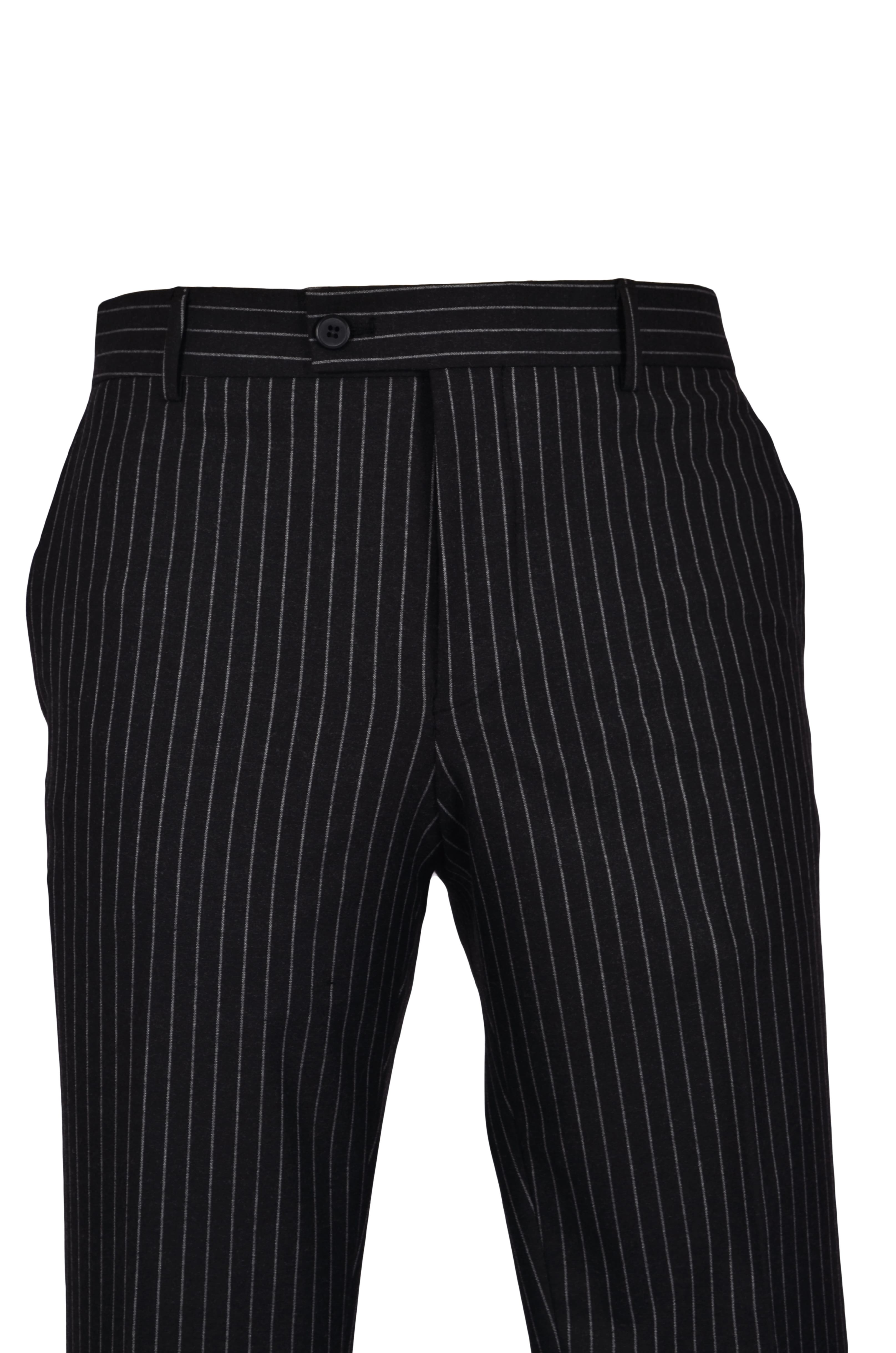 Kalın Çizgi Kumaş Pantolon Slim