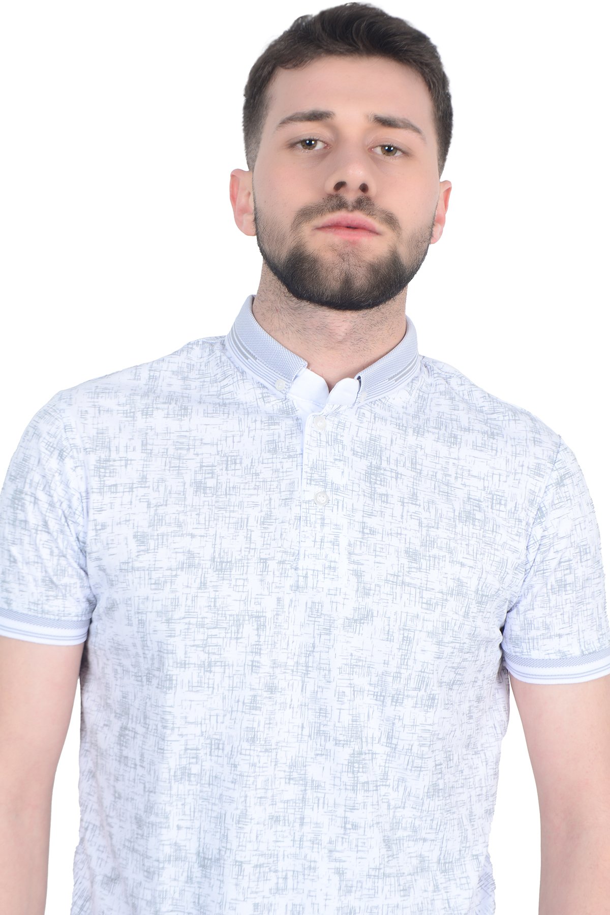 Jakar Desenli Polo Yaka Erkek T-shirt