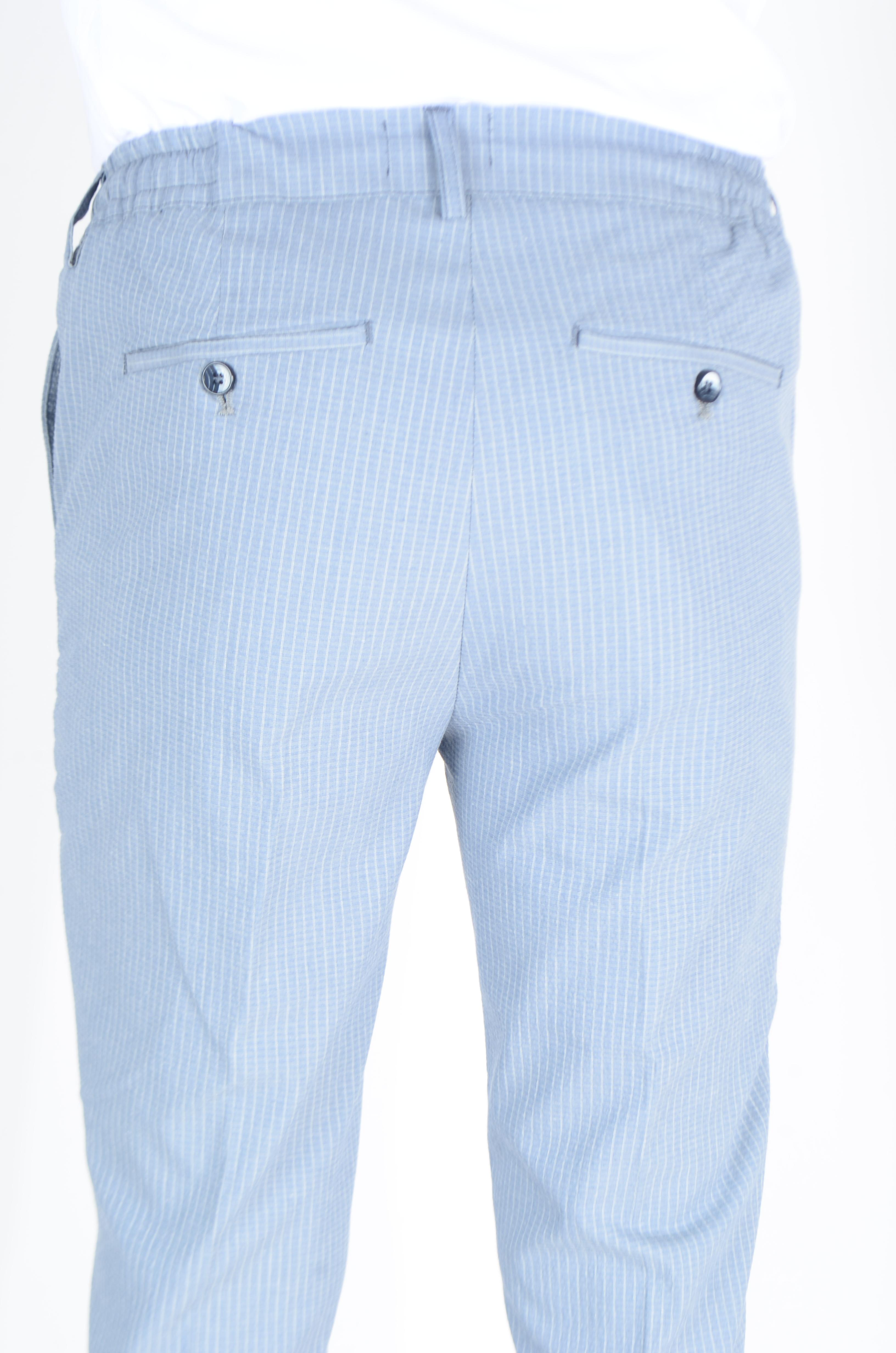Gofre Çizgili Slim Erkek Pantolon