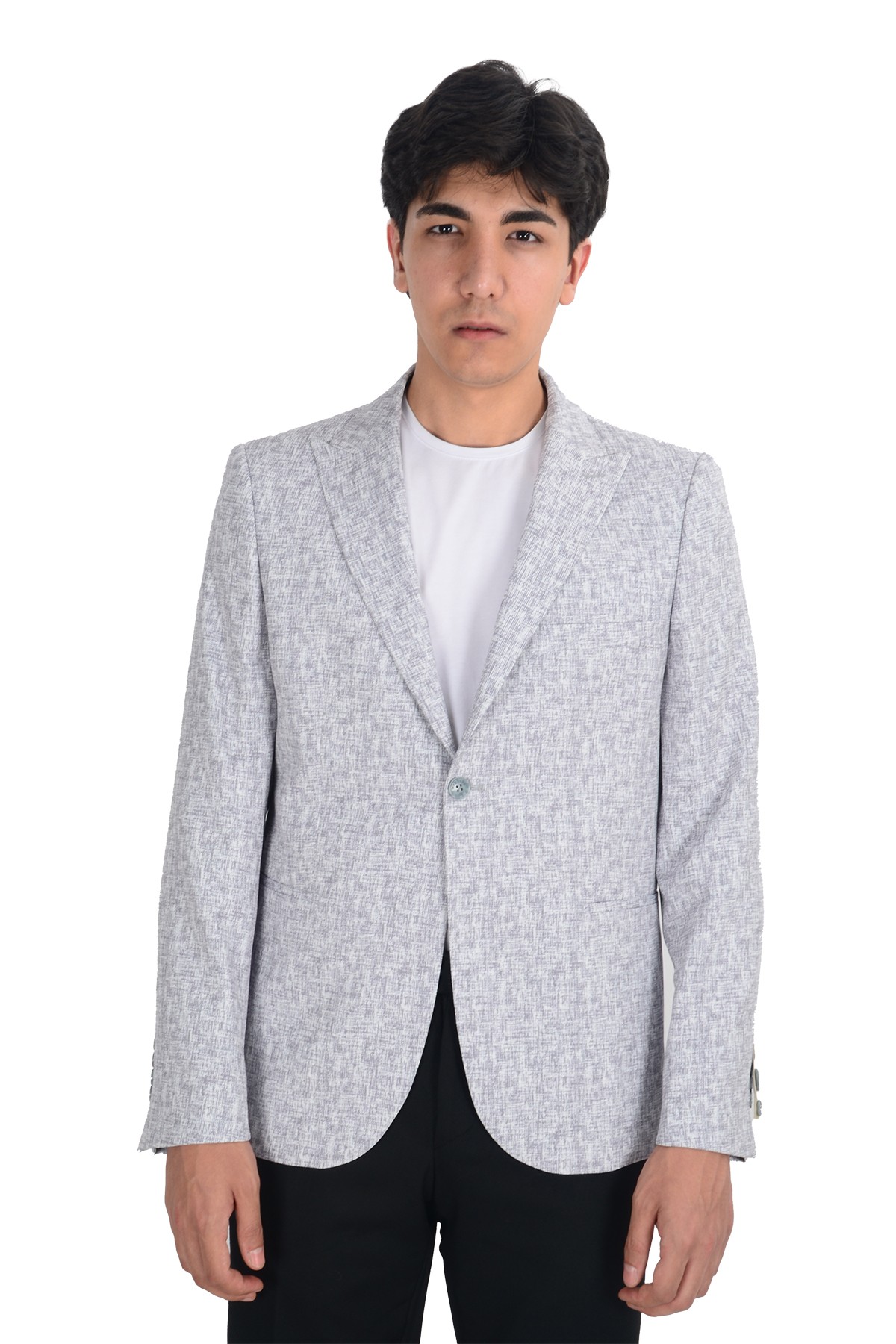 Kırçıllı Kumaş Slim Fit Erkek ceket