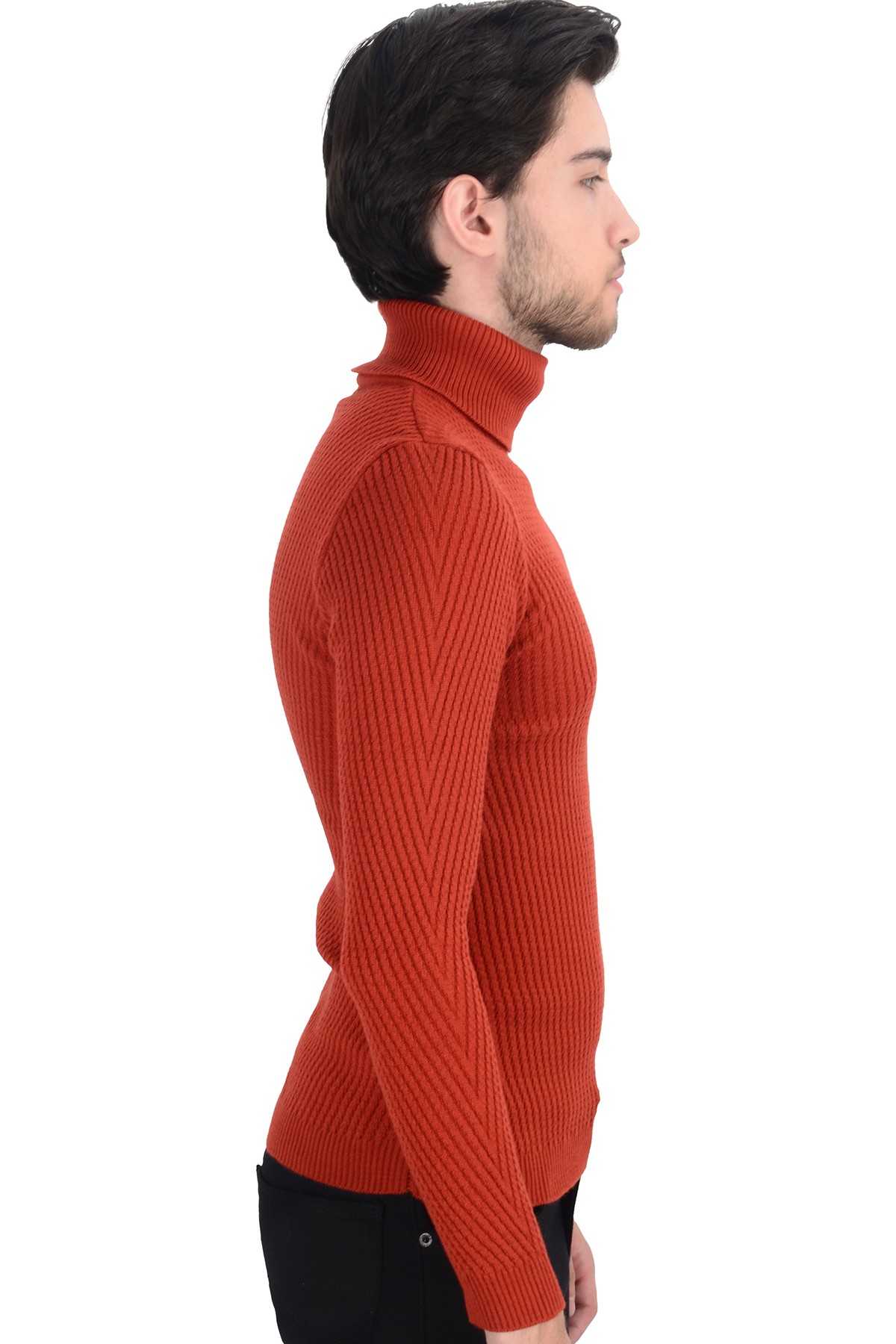 Tam Balıkçı Çapraz Örgü Triko Slim