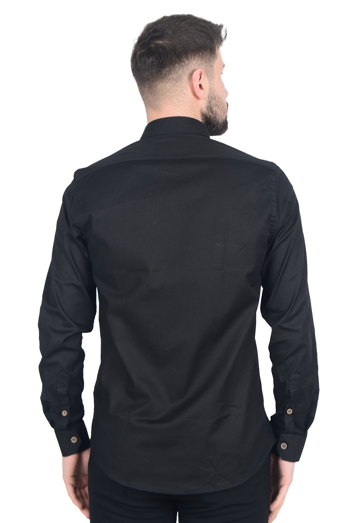 Erkek Gömlek Yaka Düğmeli Gabardin Yıkamalı Slim Fit 1006