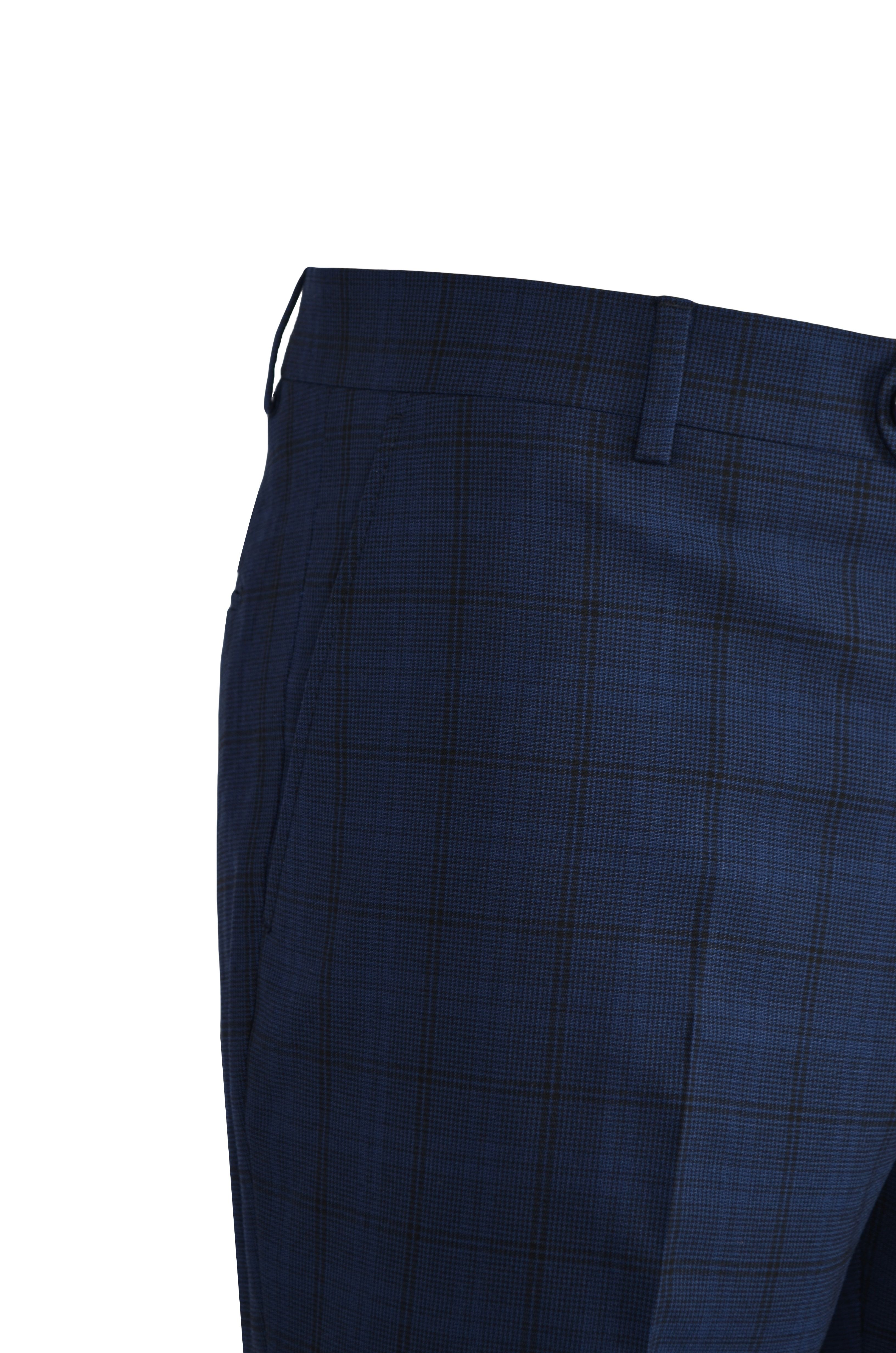 Kalın Ekoseli Spor Kumaş Pantolon Slim