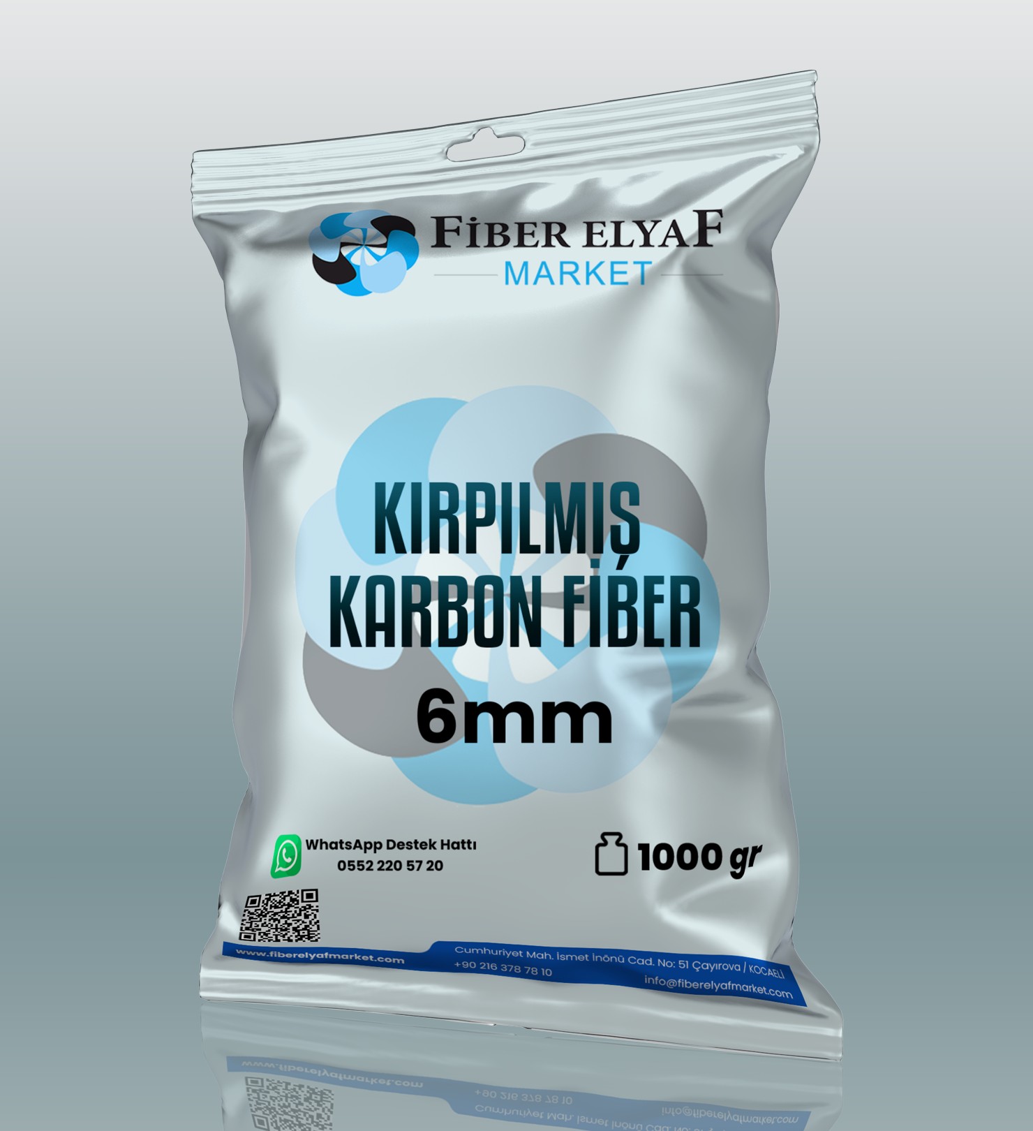 Kırpılmış Karbon Fiber 6 mm