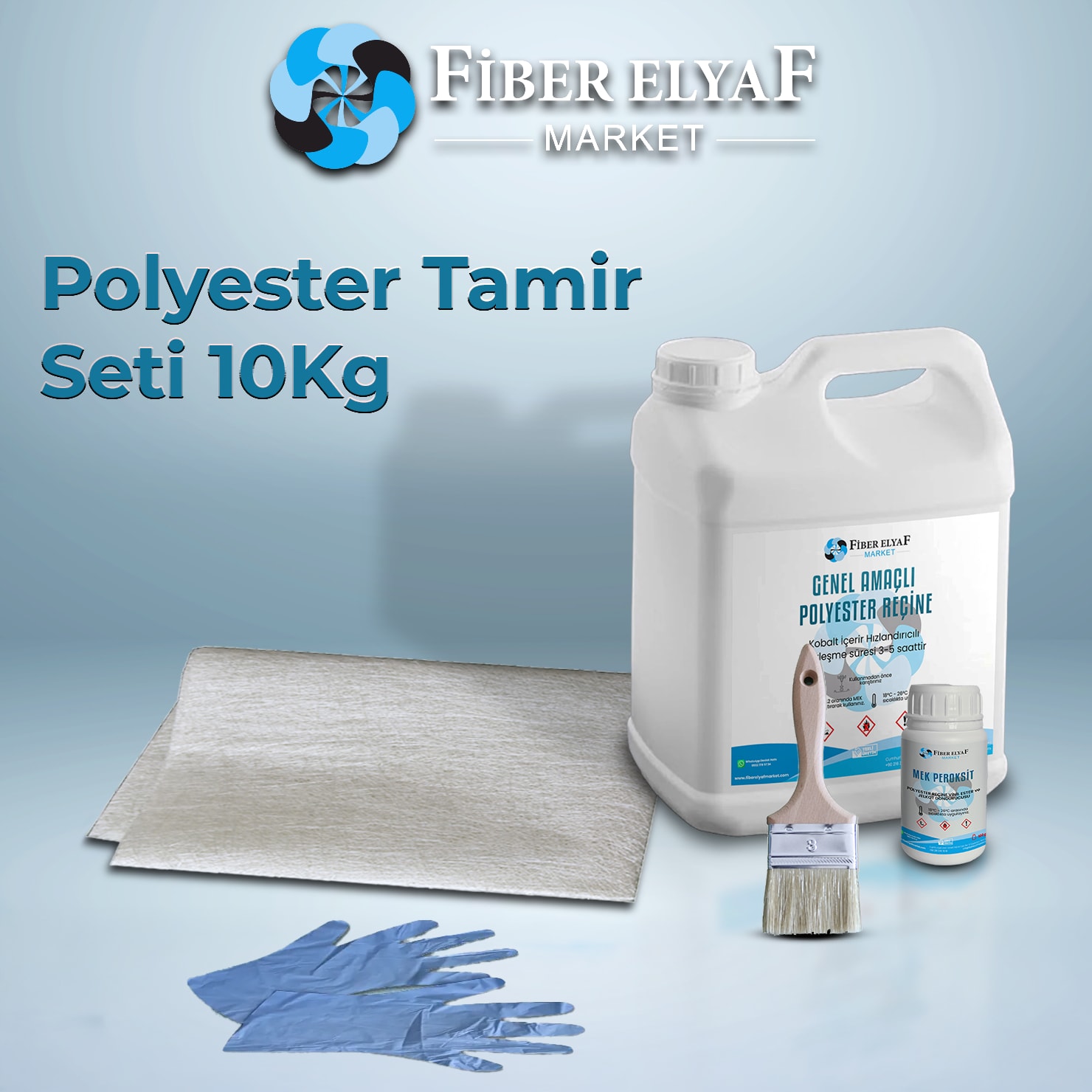 Fiber Elyaf Market Polyester Tamir Kiti 10 Kg