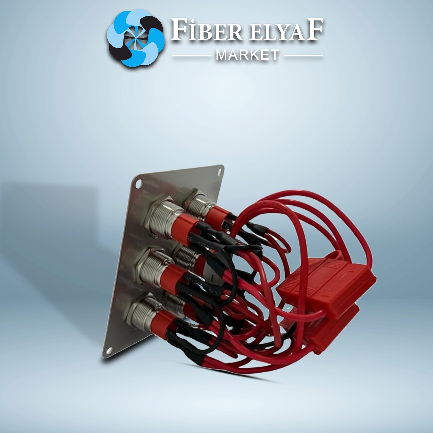 BFY 6'lı Krom Switch Panel Mavi Işıklı