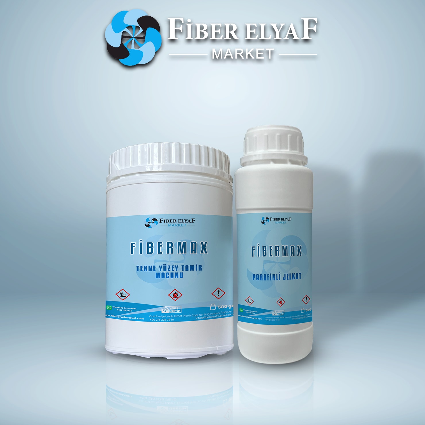 Fiber Elyaf Market Yüzey Tamir Kiti 1 Kg