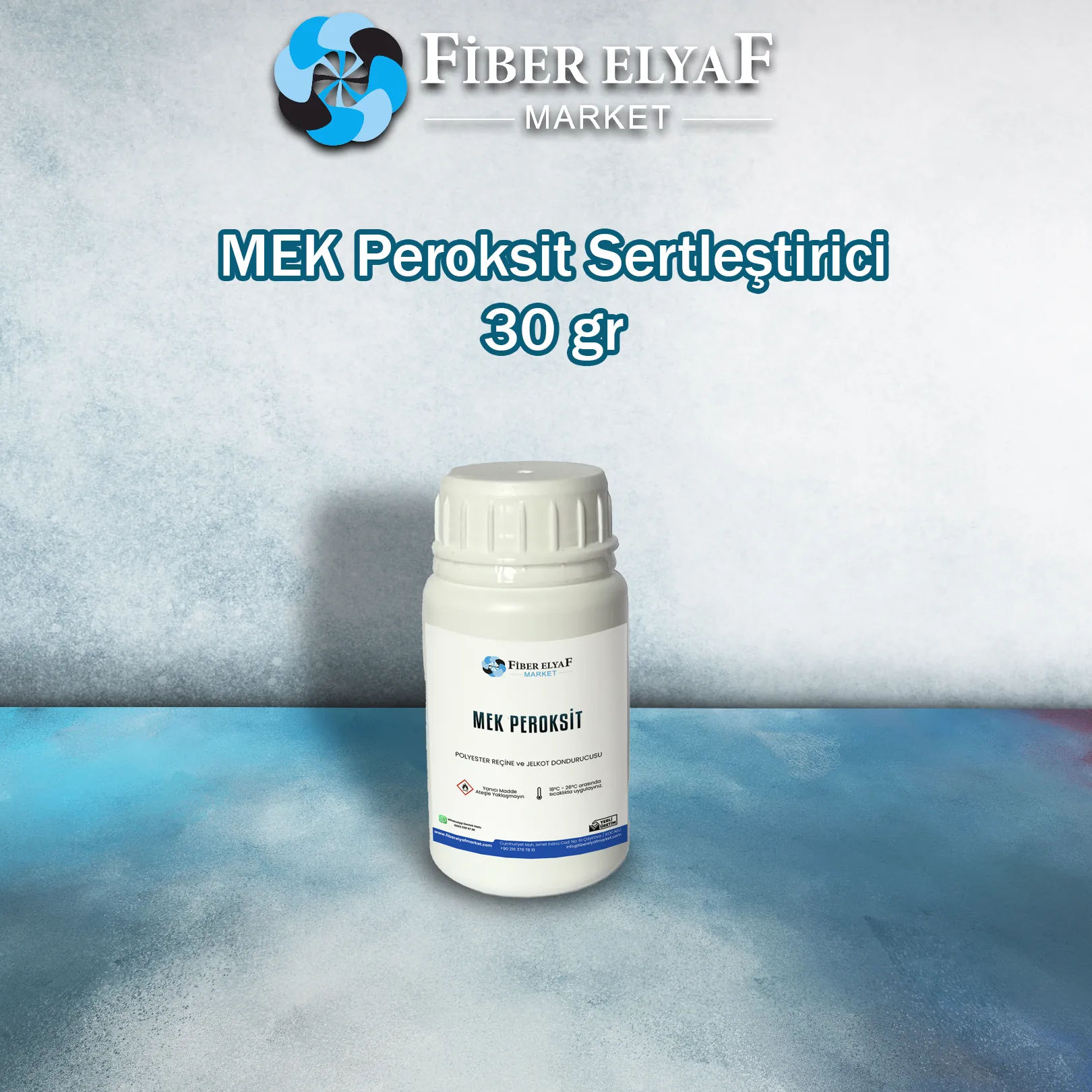Fiber Elyaf Polyester Reçine 3 Kg + 30 gr Mek (sertleştirici)