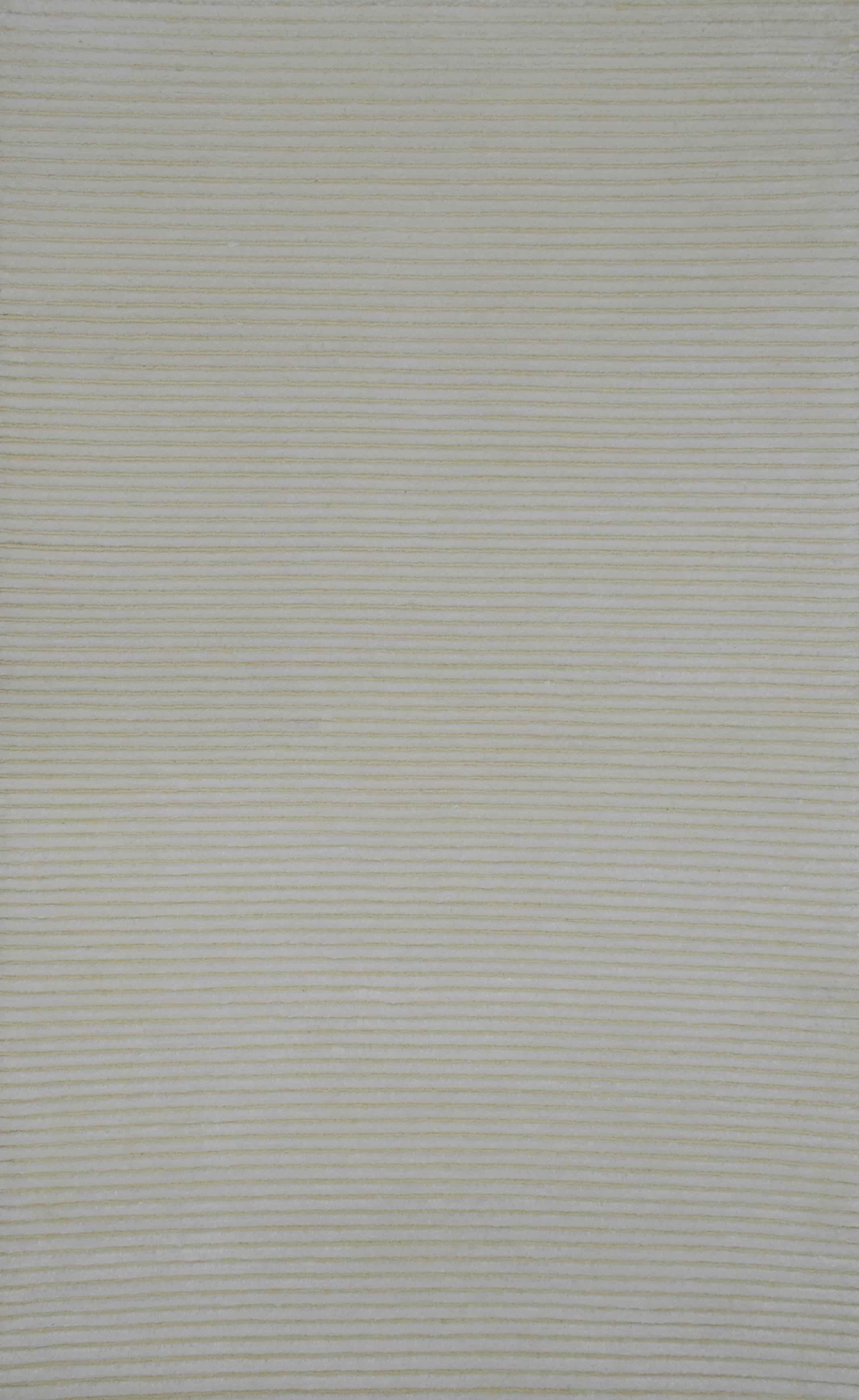 Nüans Beyaz Renk İpek Görünümlü Viskoz Modern Çizgili El Dokuma Halı 80x150 cm (1.2 m²)