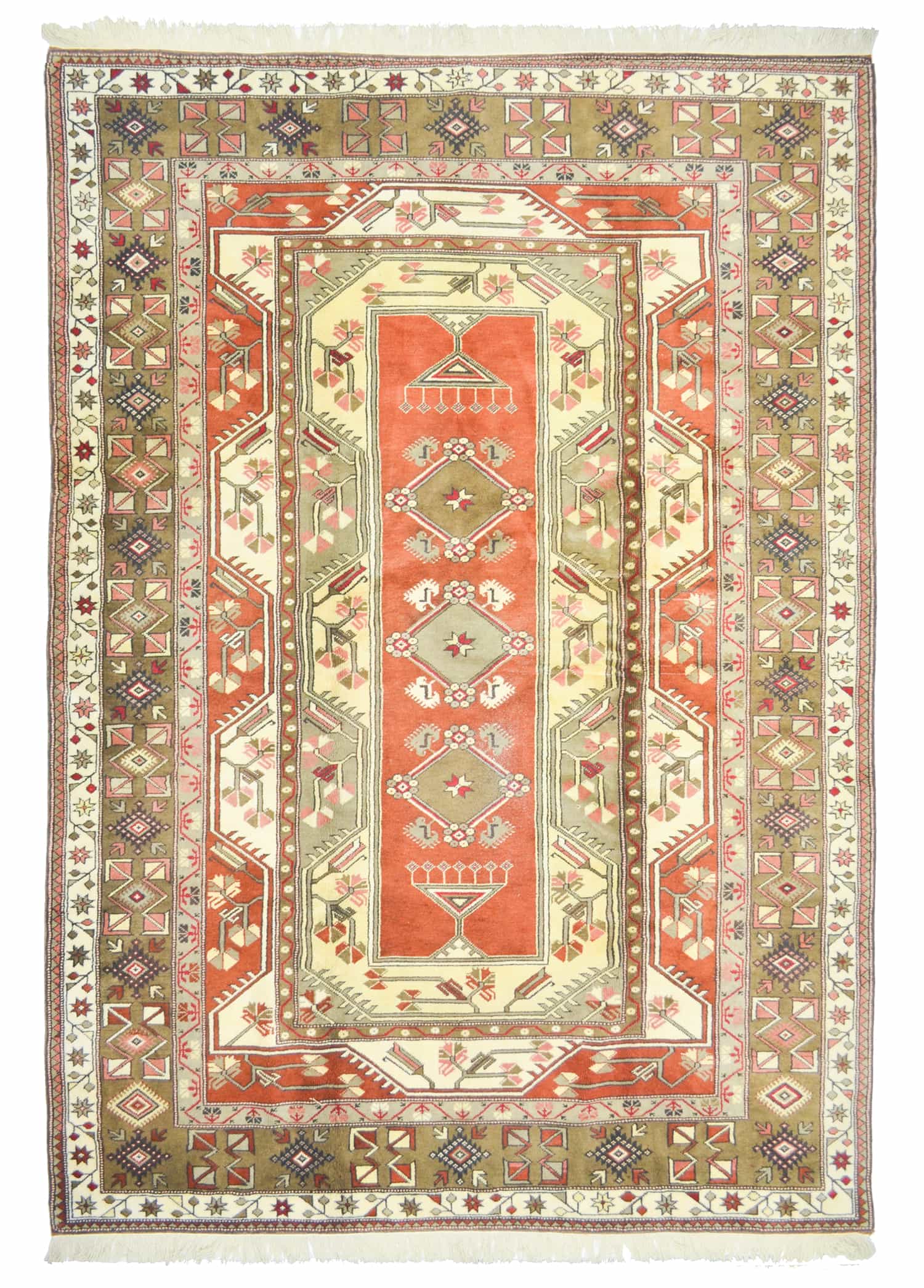 Yünden El Dokuma Bozalan Milas Halısı 205x315 cm (6.46 m²)