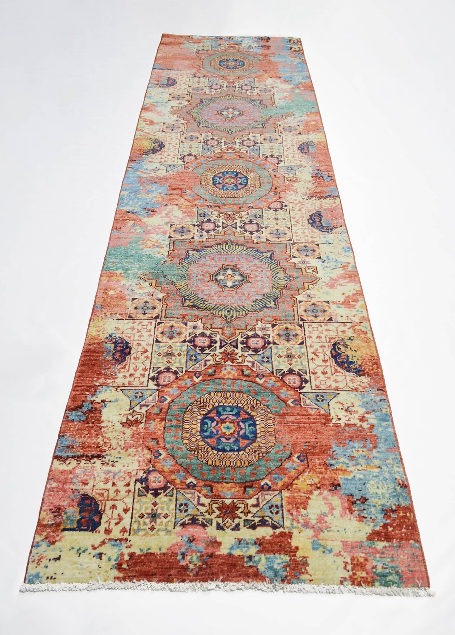 Modern Afgan Memlük El Dokuma Yolluk 83x306 cm (2.54 m²)