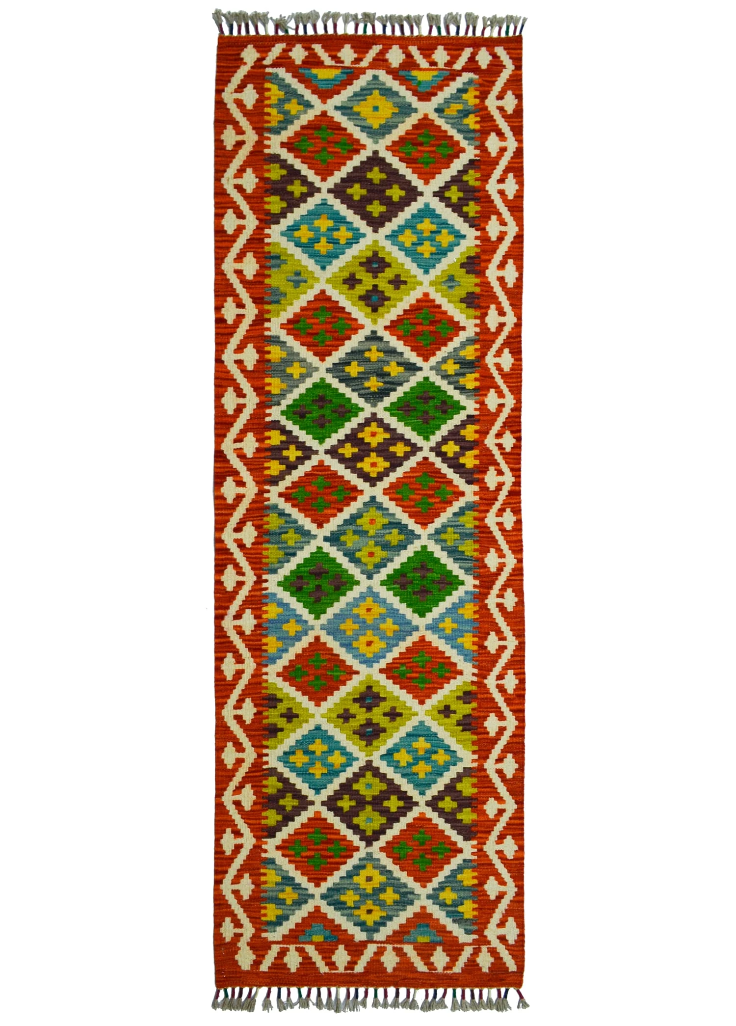 El Dokuma Afgan Kilim Yolluk 62x198 cm (1.23 m²)