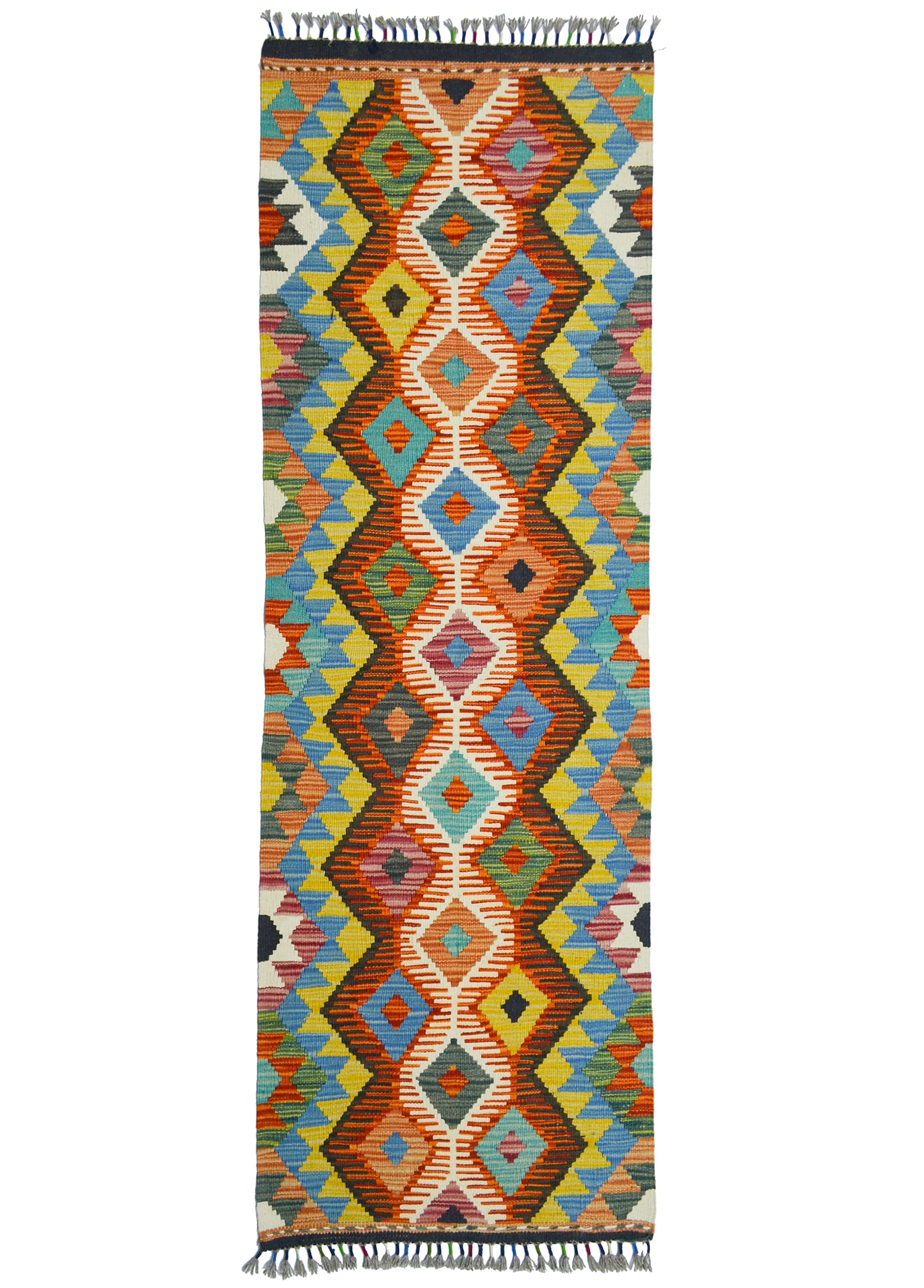 El Dokuma Afgan Kilim Yolluk 65x197 cm (1.28 m²)