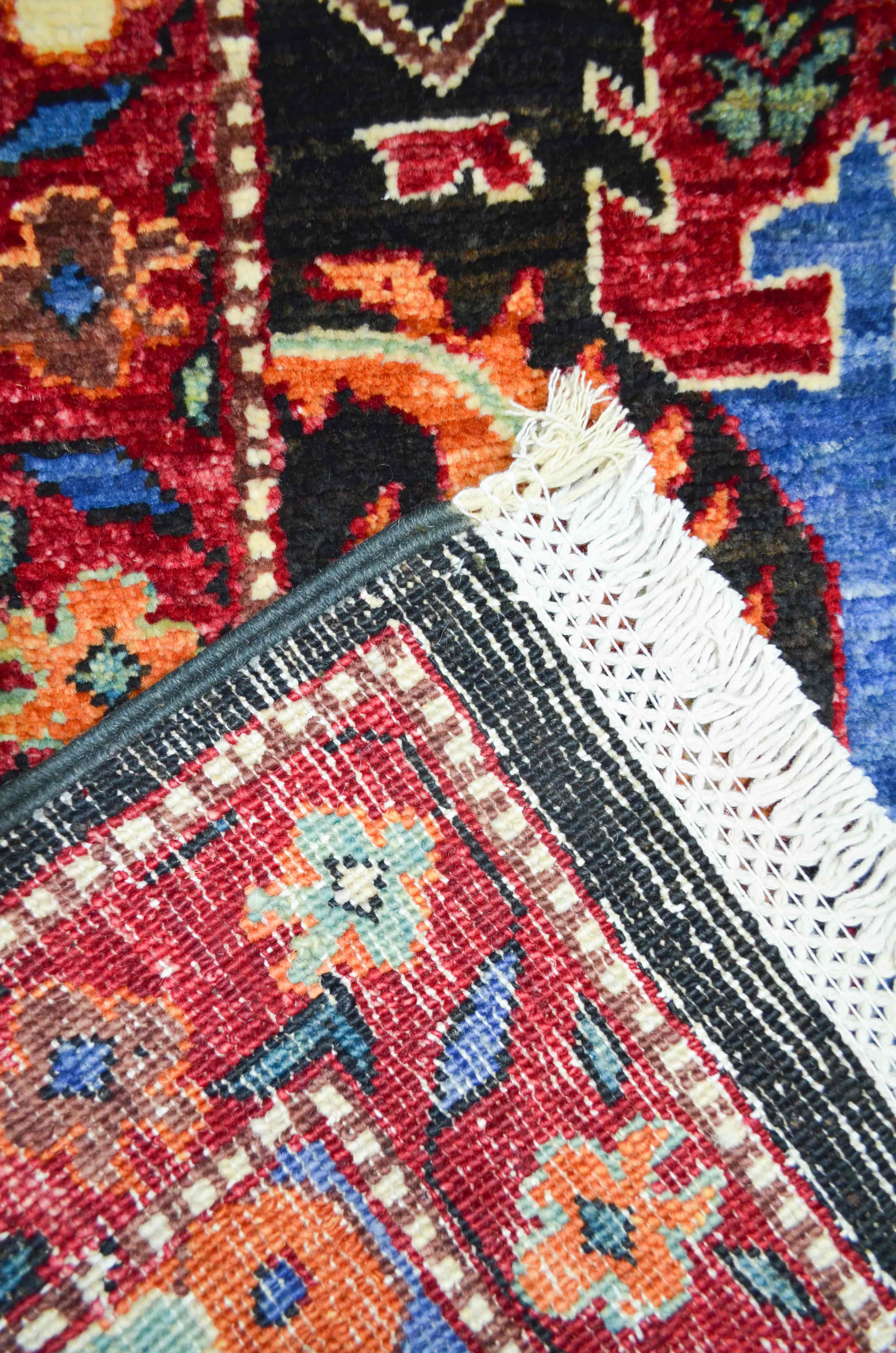 Yünden El Dokuma Hayat Ağacı Motifli Afgan Halısı 147x179 cm (2.63 m²)