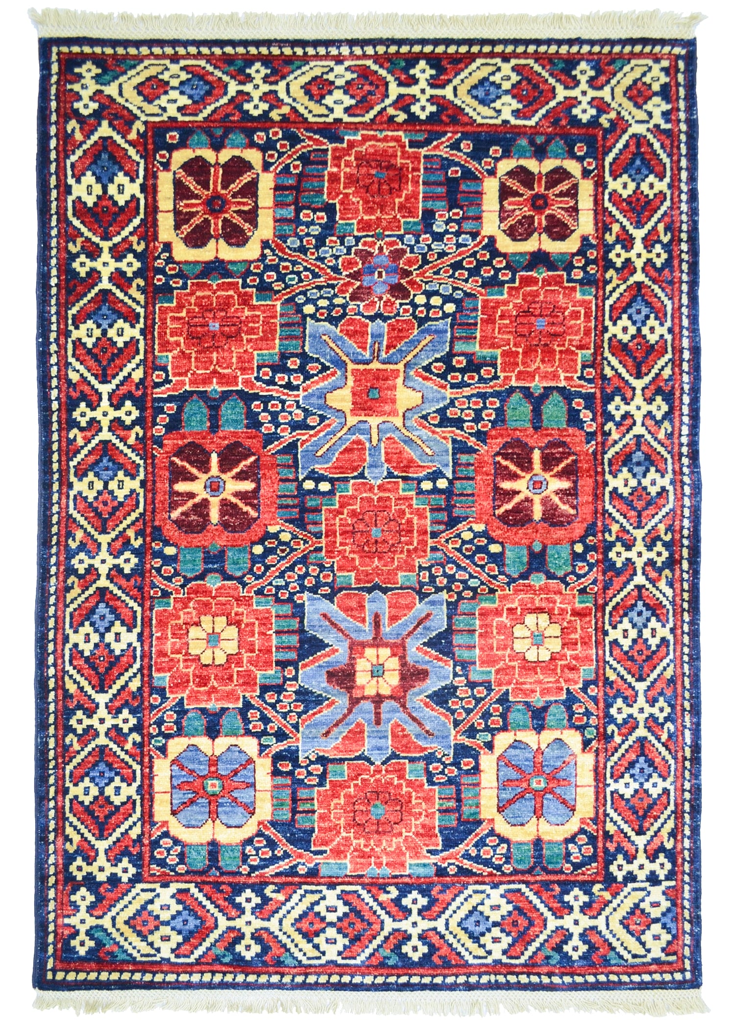 Yünden El Dokuma Afgan Halısı 100x150 cm (1.5 m²)