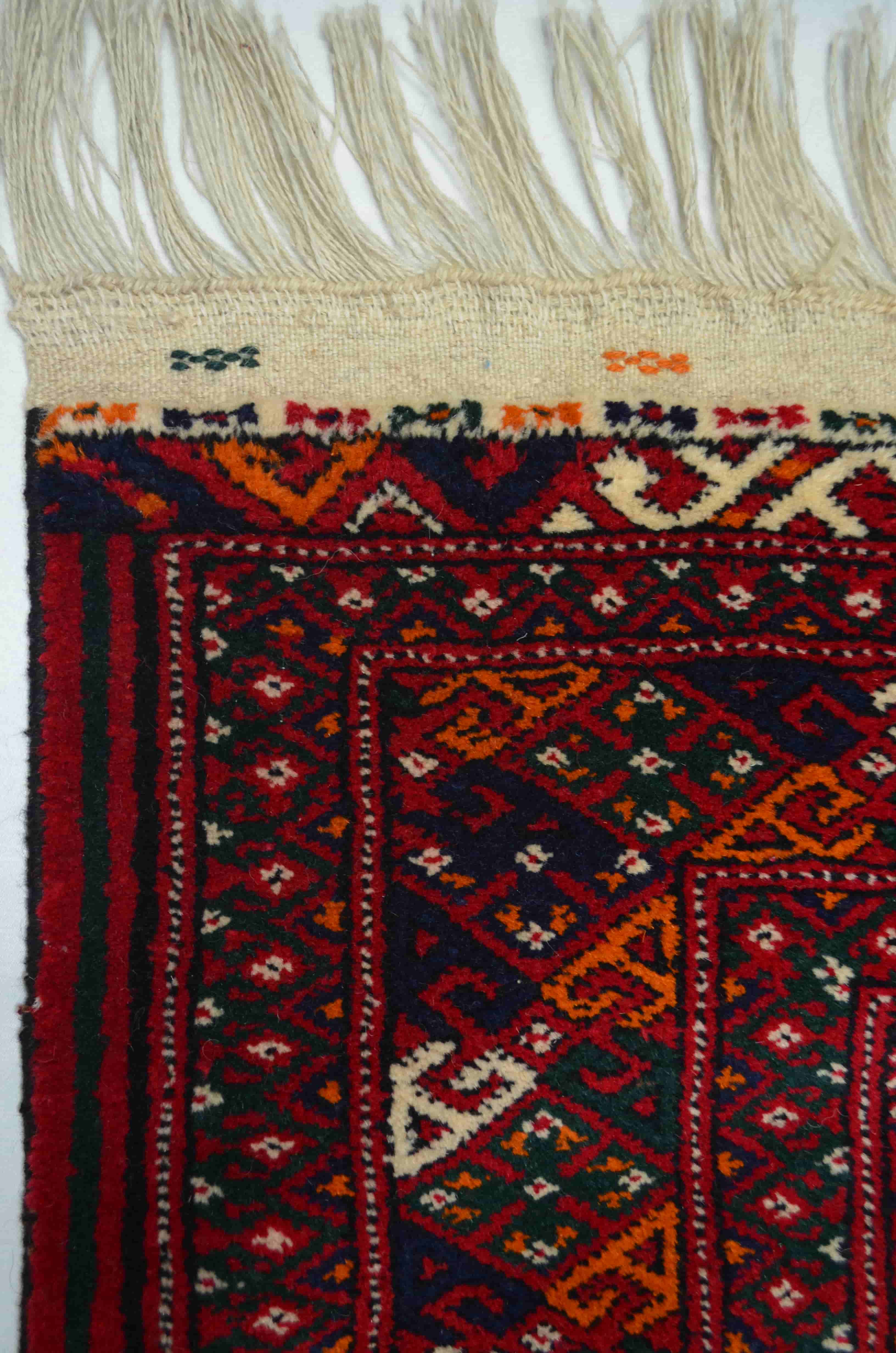 Geleneksel El Dokuma Türkmen Buhara Halısı 68x120 cm (0,8 m²)