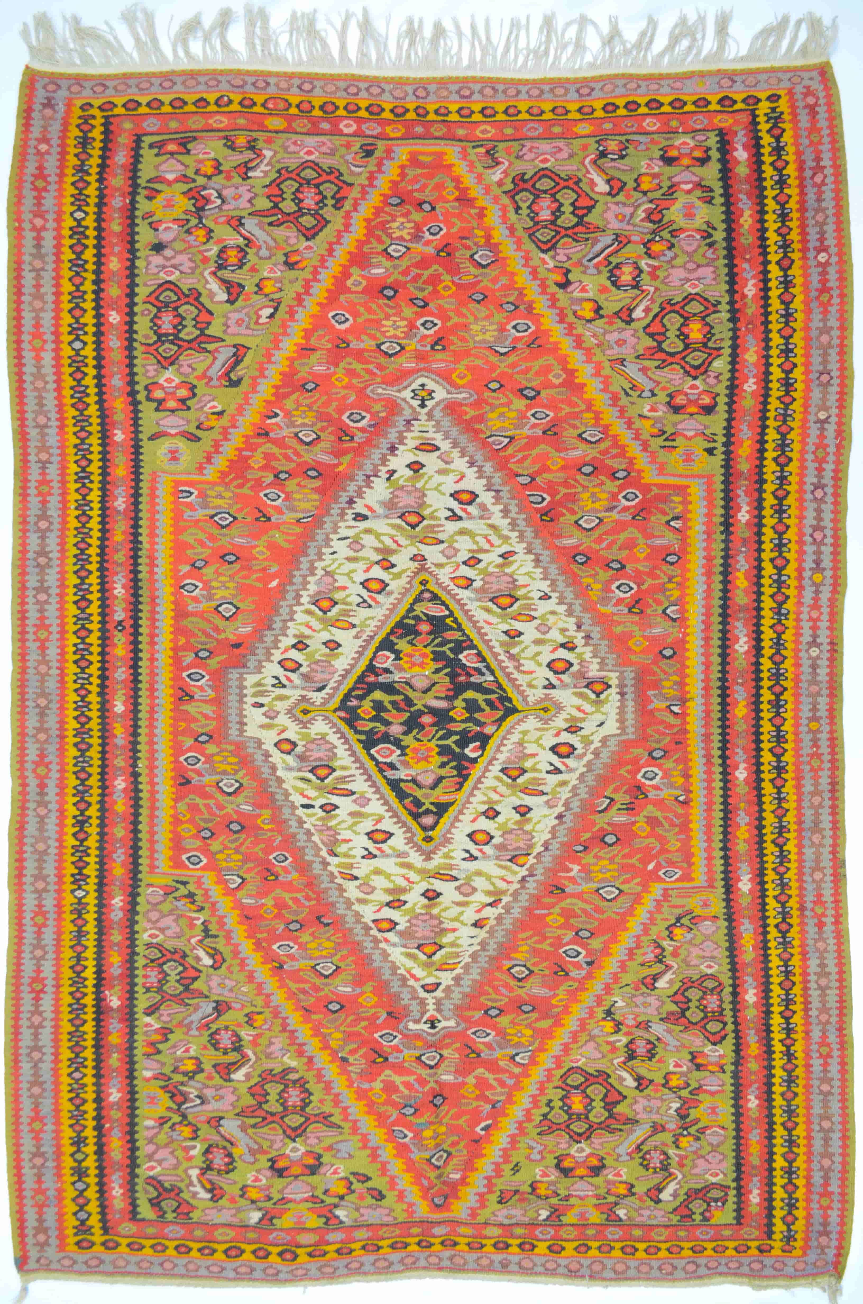 El Dokuma Rengârenk İran Sine Kilim 102x144 cm (1.47 m²)