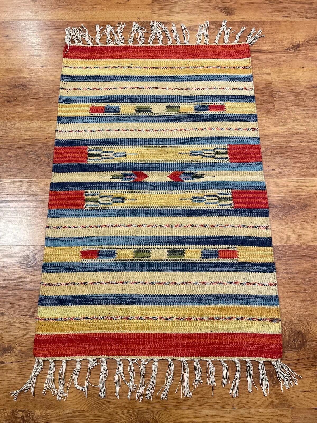 Etnik Desenli El Dokuma Pamuk Kilim Yolluk (60x280 cm, 1.68 m²)