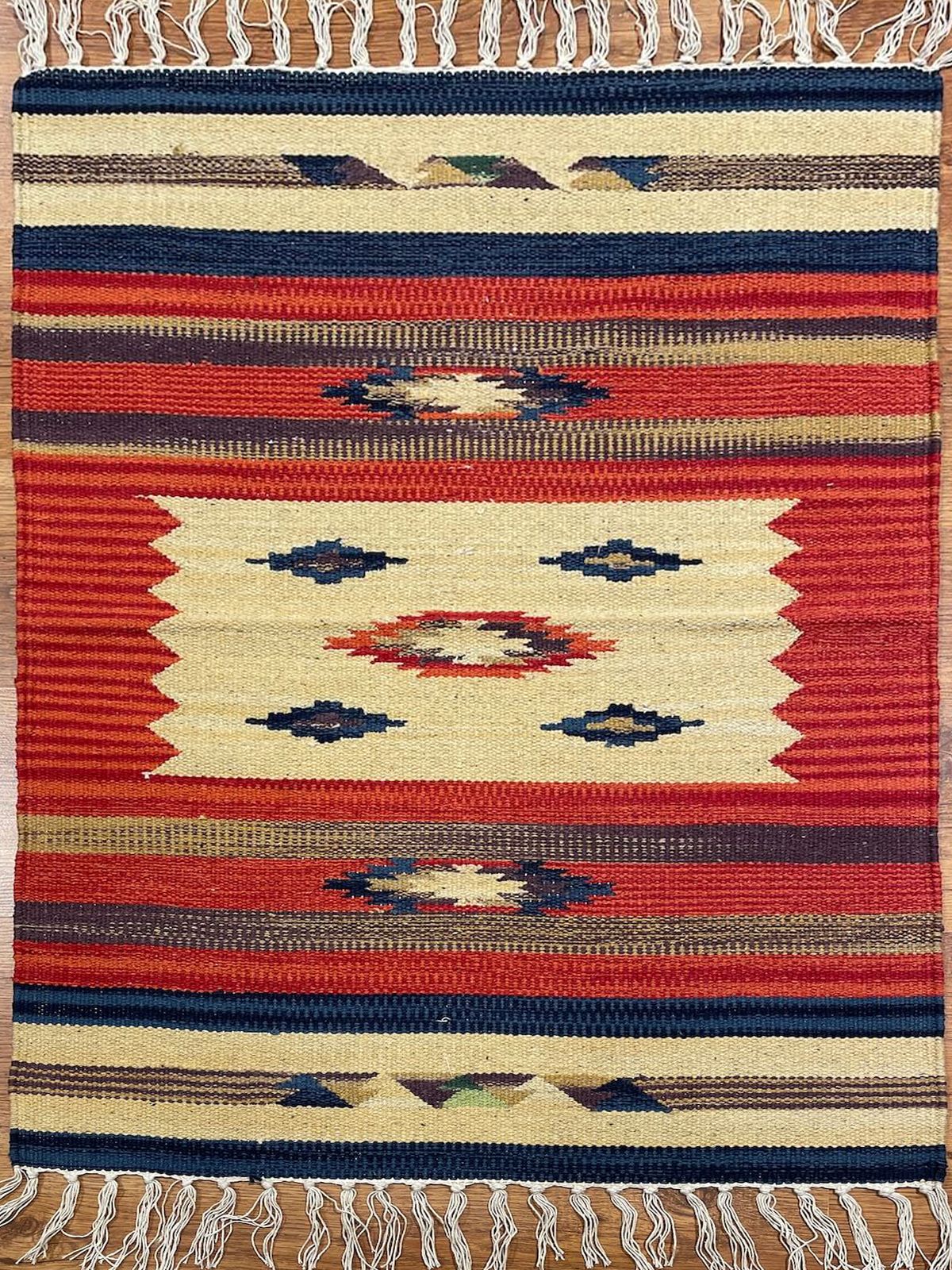 Etnik Desenli El Dokuma Pamuk Kilim (60x90 cm, 0.54 m²)