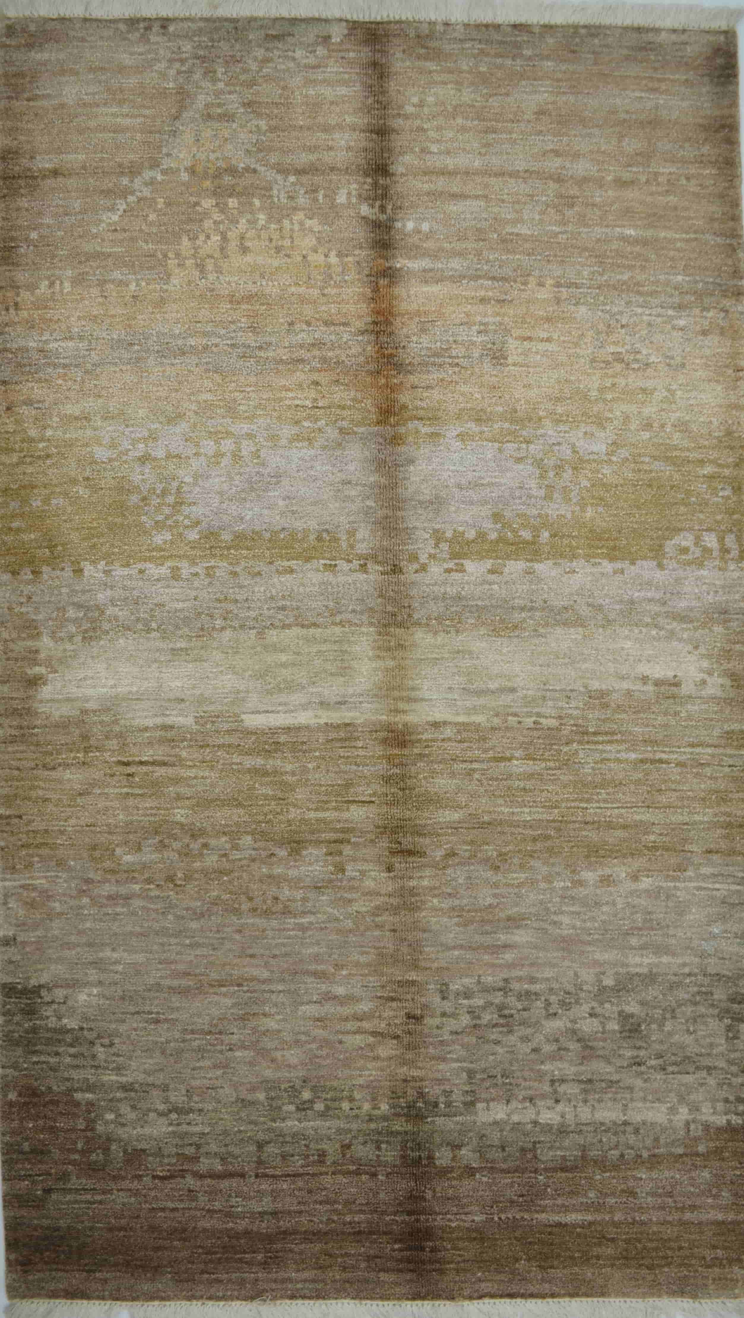 Colour Me Bej Renk Bambu İplikten Modern El Dokuma Halı 91x156 cm (1.42 m²)