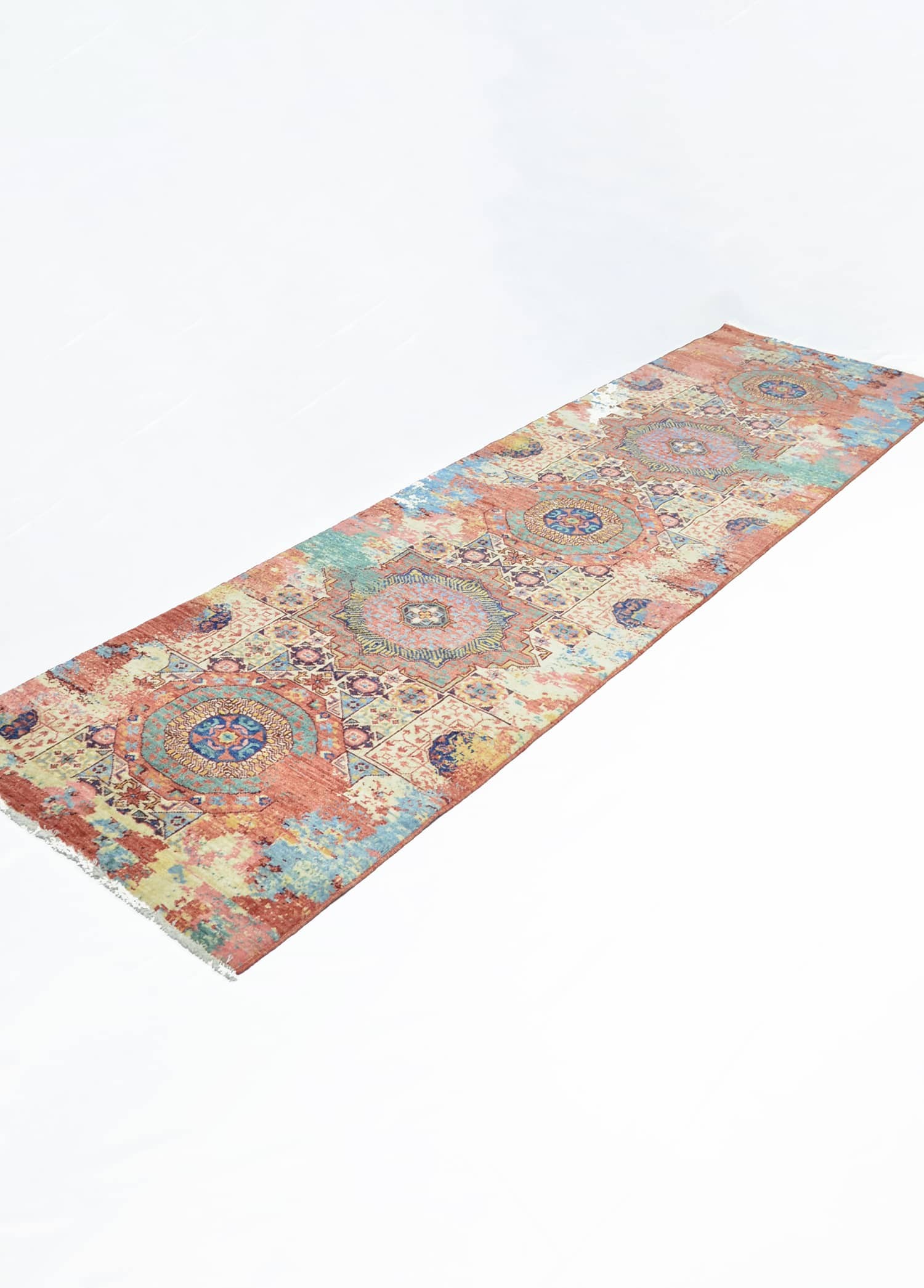 Modern Afgan Memlük El Dokuma Yolluk 83x306 cm (2.54 m²)
