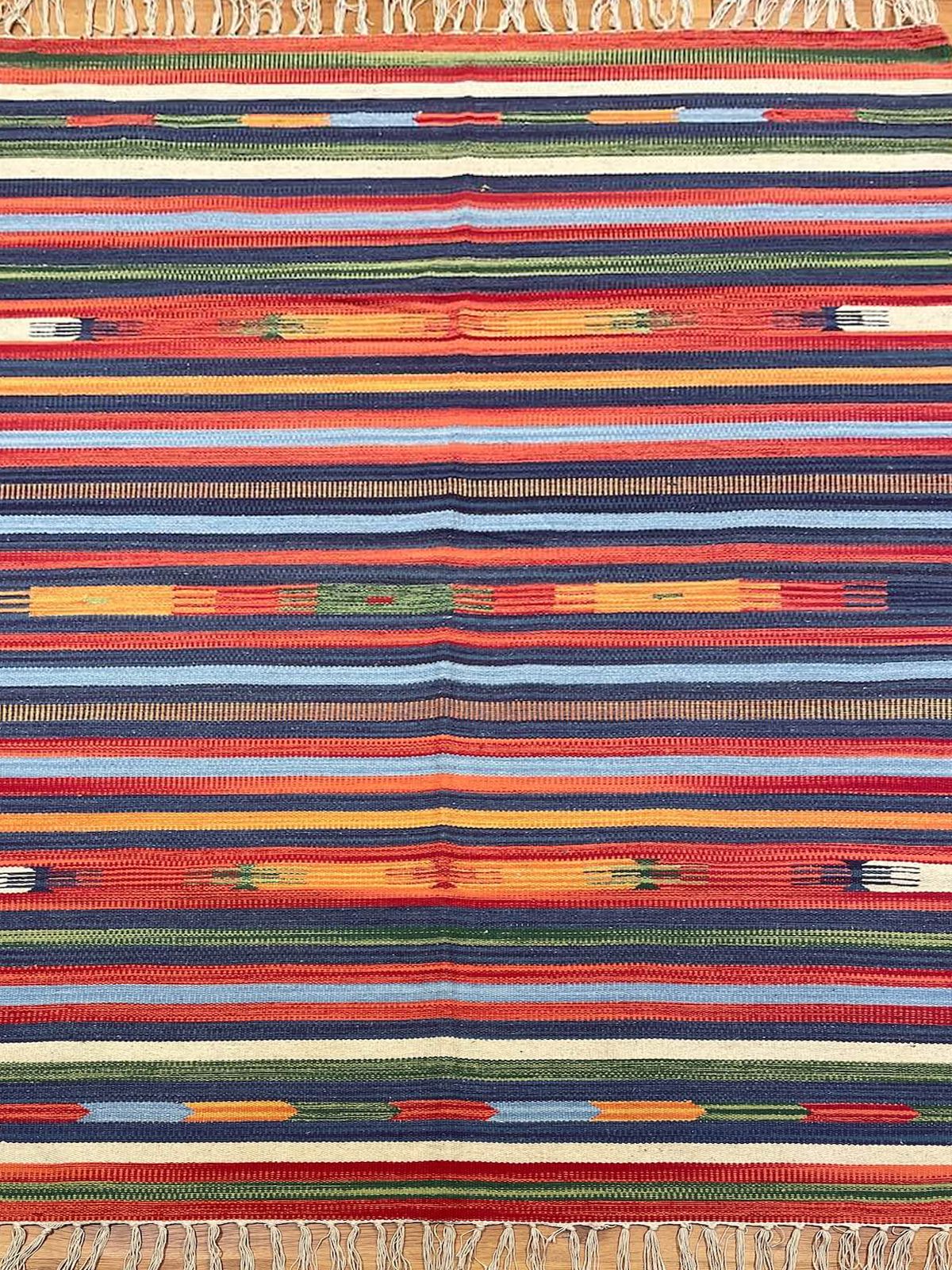 Etnik Desenli El Dokuma Pamuk Kilim (120x180 cm, 2.16 m²)