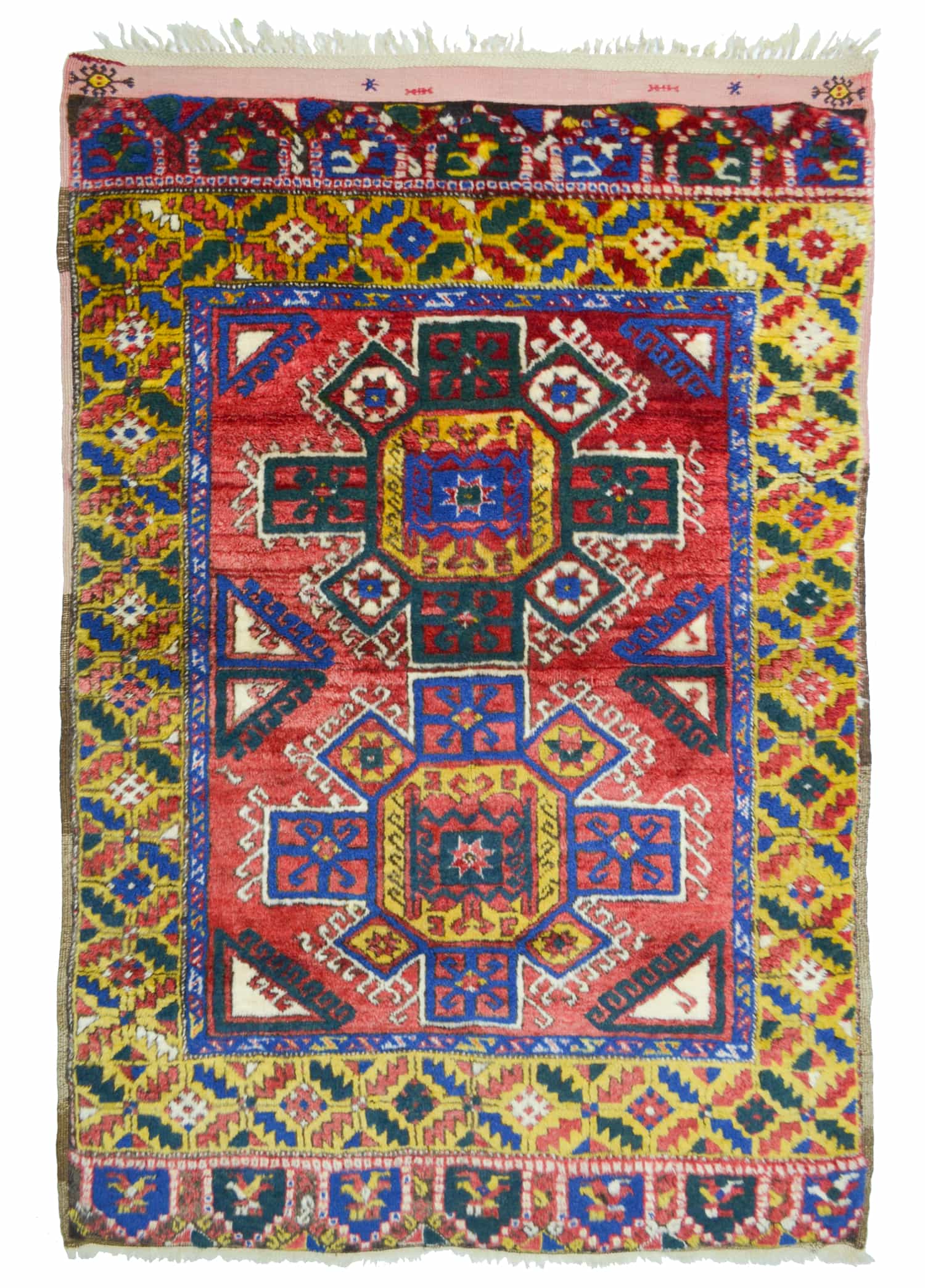 Yünden El Dokuma Vintage Konya Yatak Halısı 120x180 cm (2.16 m²)