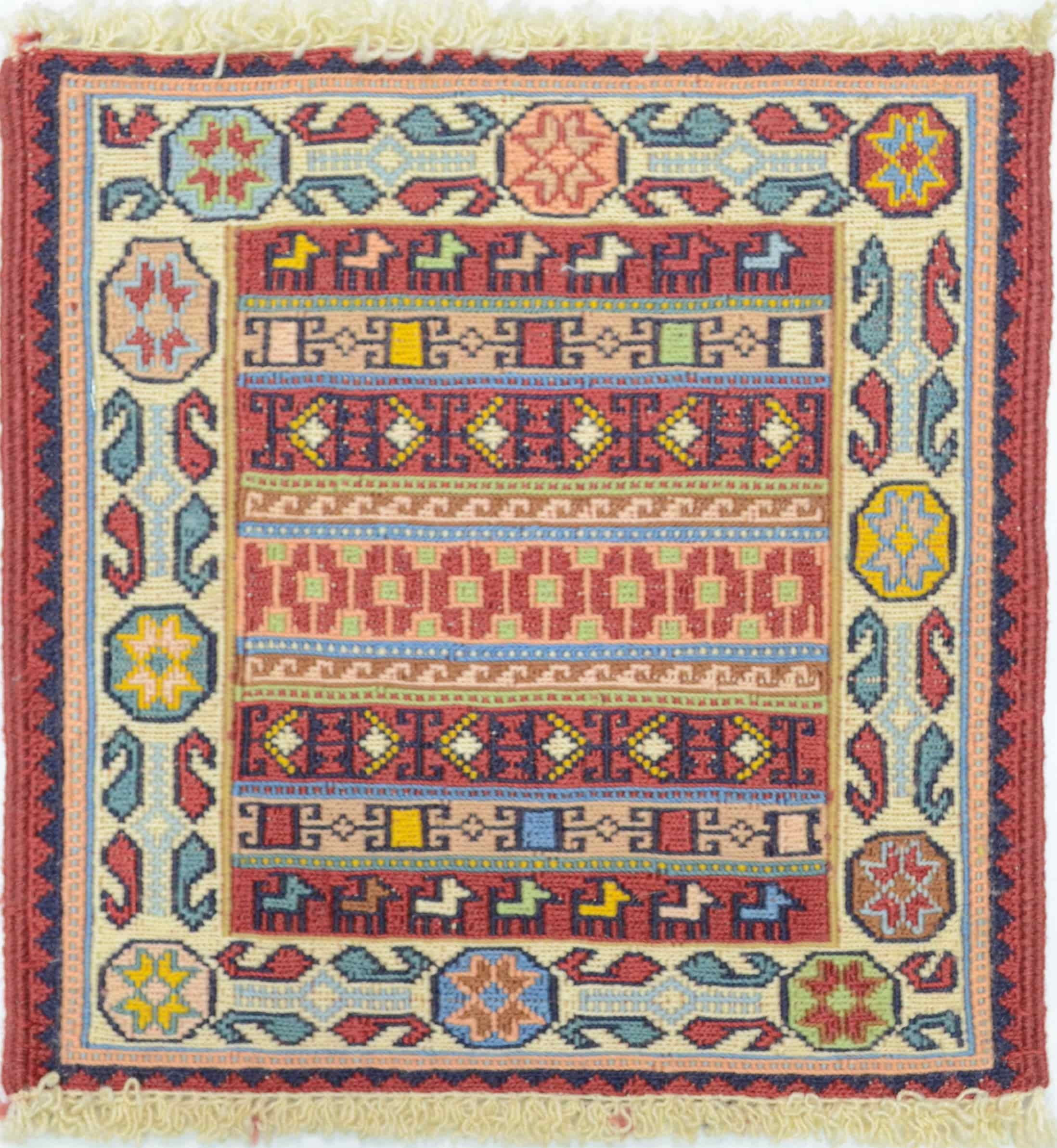 İran Zolanvari El Dokuma Sumak Küçük Boy Kilim 33x33 cm (0,1 m²)