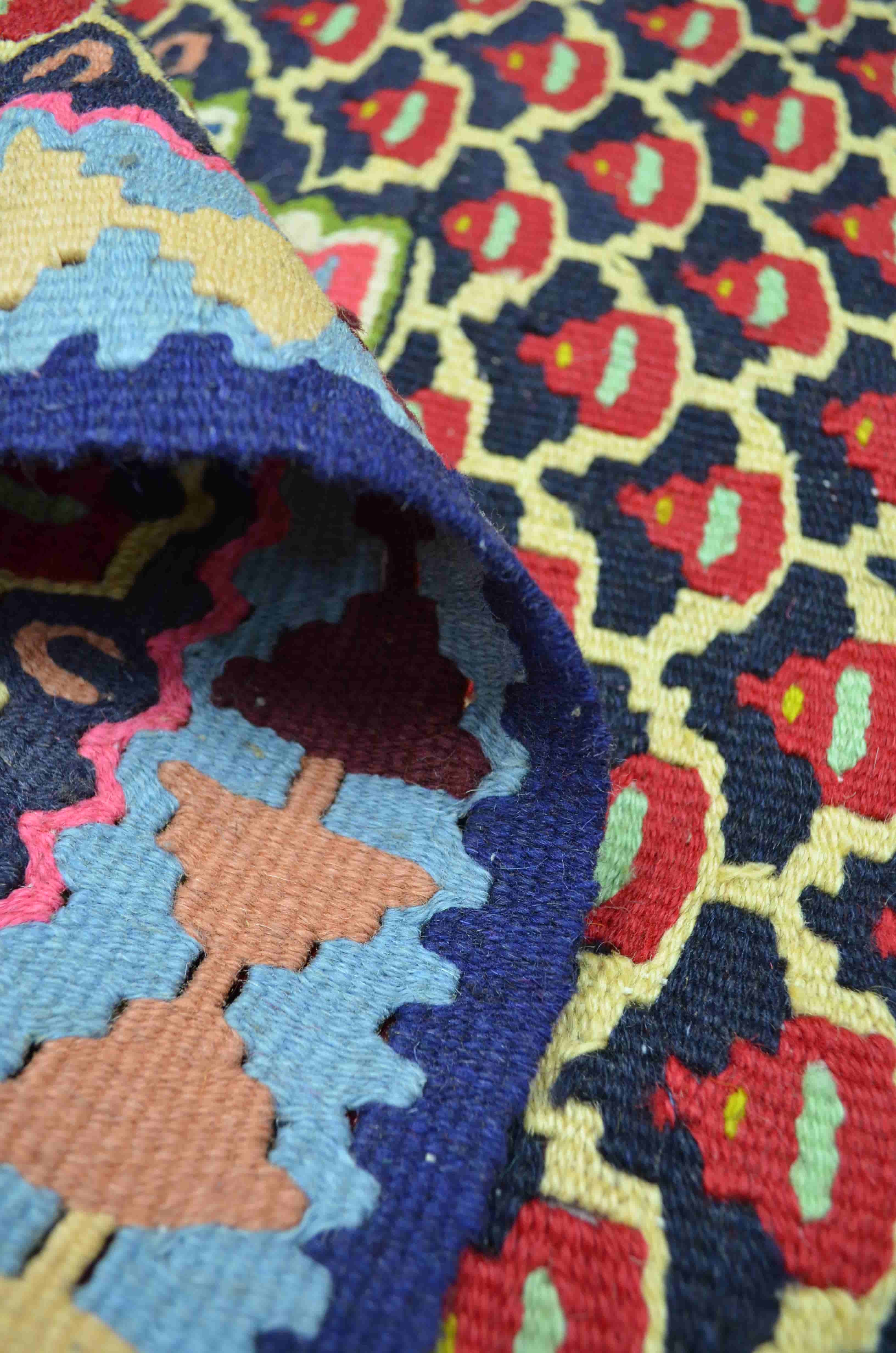El Dokuma Rengârenk İran Sine Kilim 75x105 cm (0.79m²)