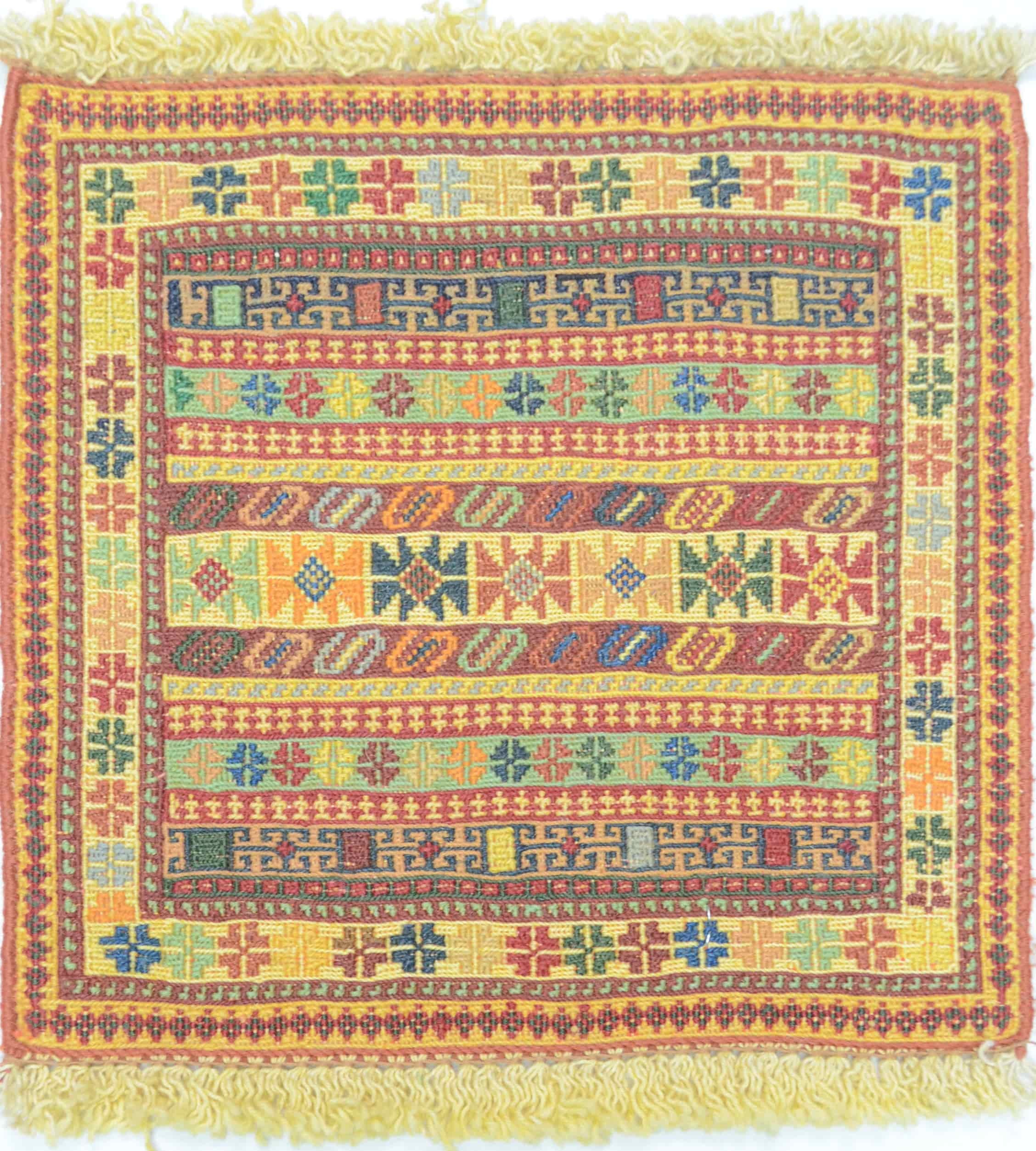 İran Zolanvari El Dokuma Sumak Küçük Boy Kilim 30x30 cm (0,09 m²)