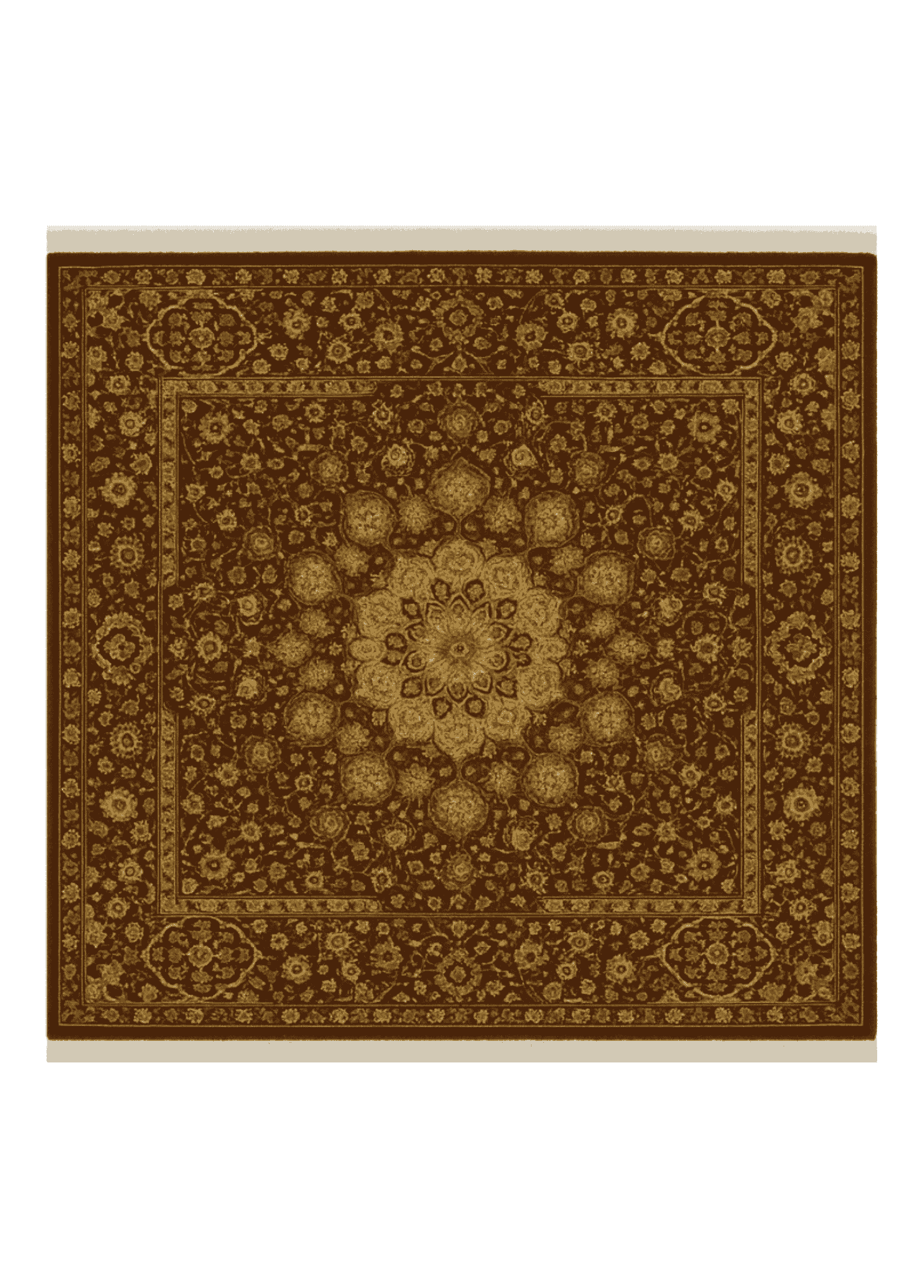 Uşak Hayyam El Dokuma Halı Kiremit Rengi 140x147 cm (2.06 m²)