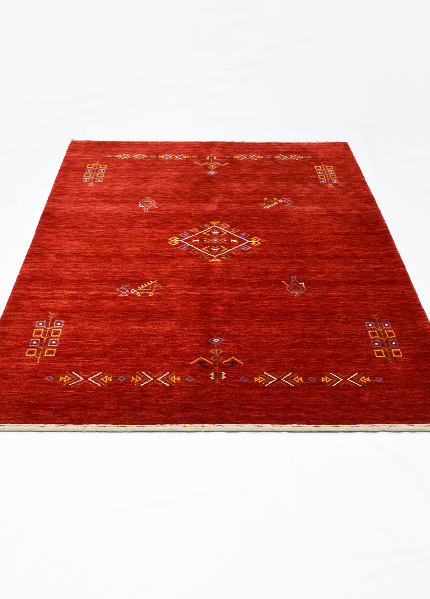 Lori Kırmızı Renk Modern El Dokuma Halısı 140x200 cm (2.8 m²)