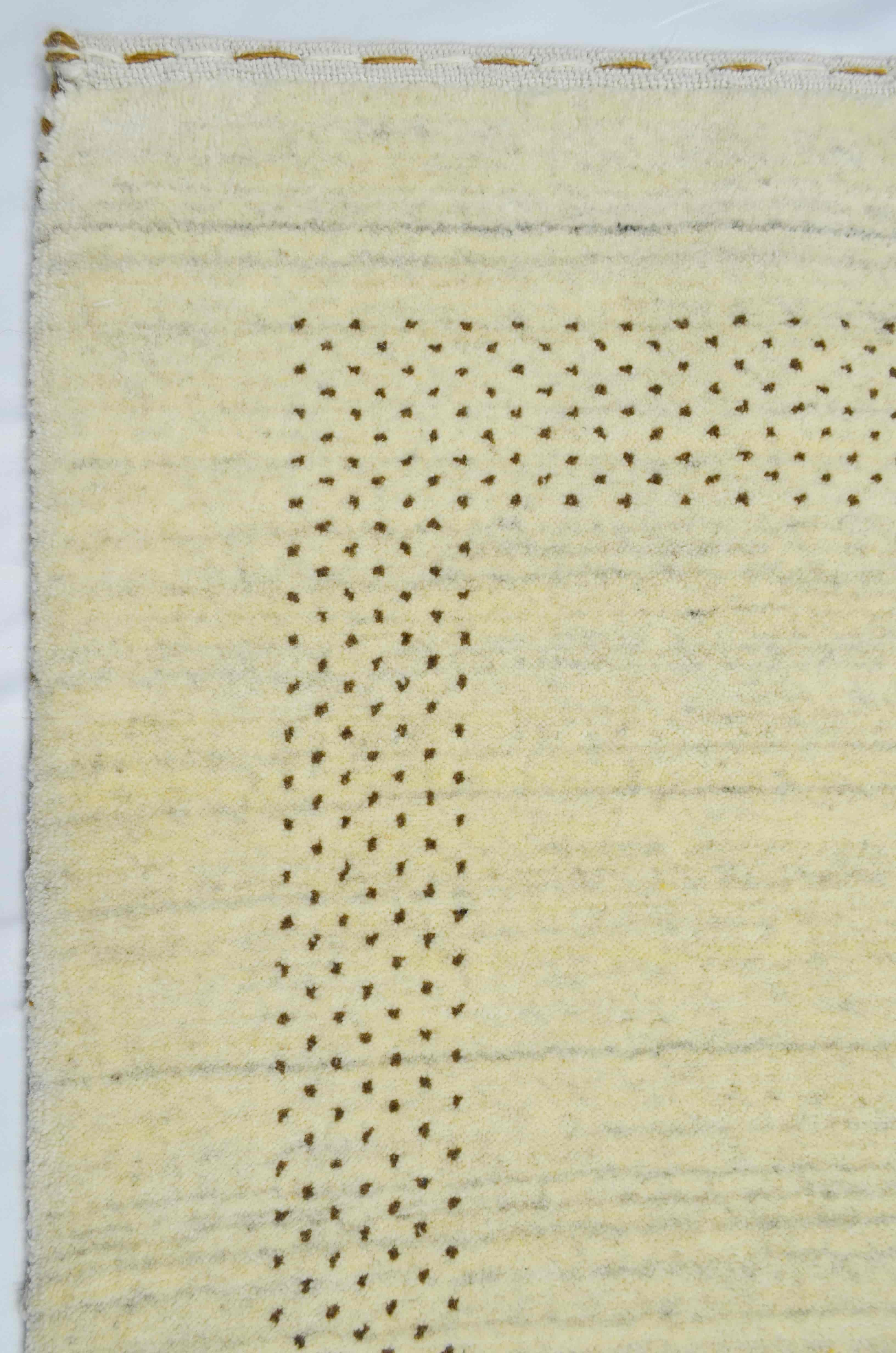 Lori Krem Renk Kırçıllı Modern El Dokuma Halısı 140x200 cm (2.8 m²)