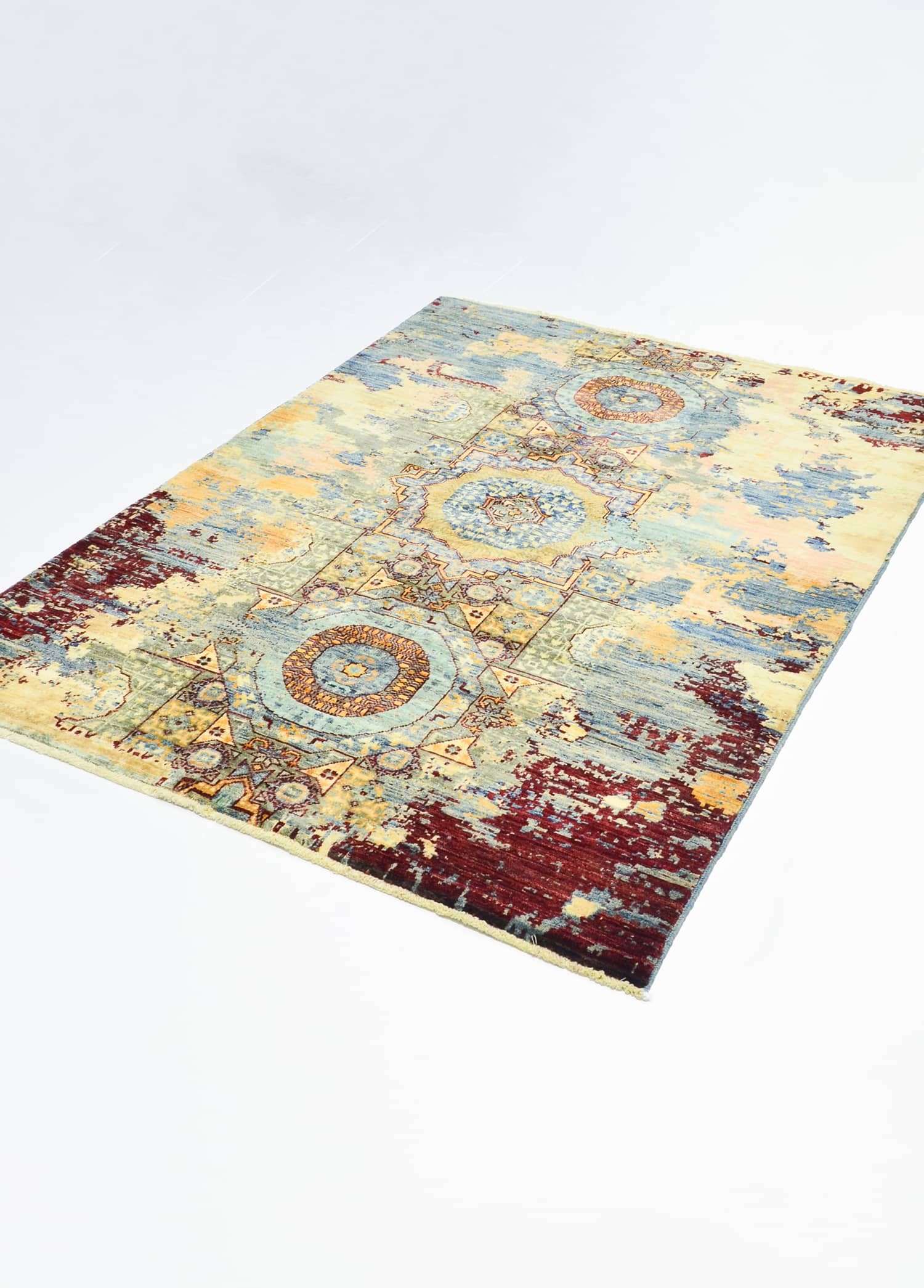 Modern Afgan Memlük El Dokuma Halısı 121x176 cm (2.13 m²)