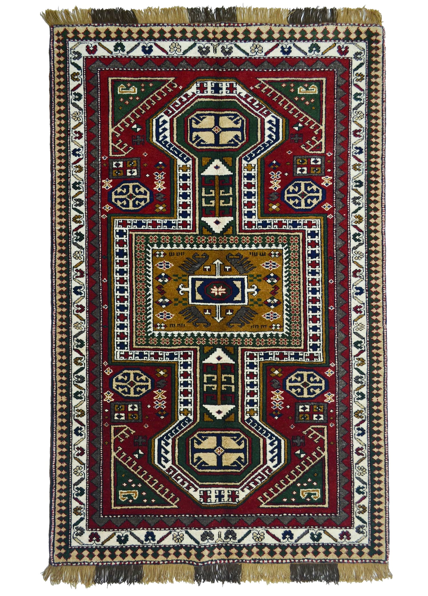 El Dokuma Geleneksel Kars Halısı 123x186 cm (2.29 m²)