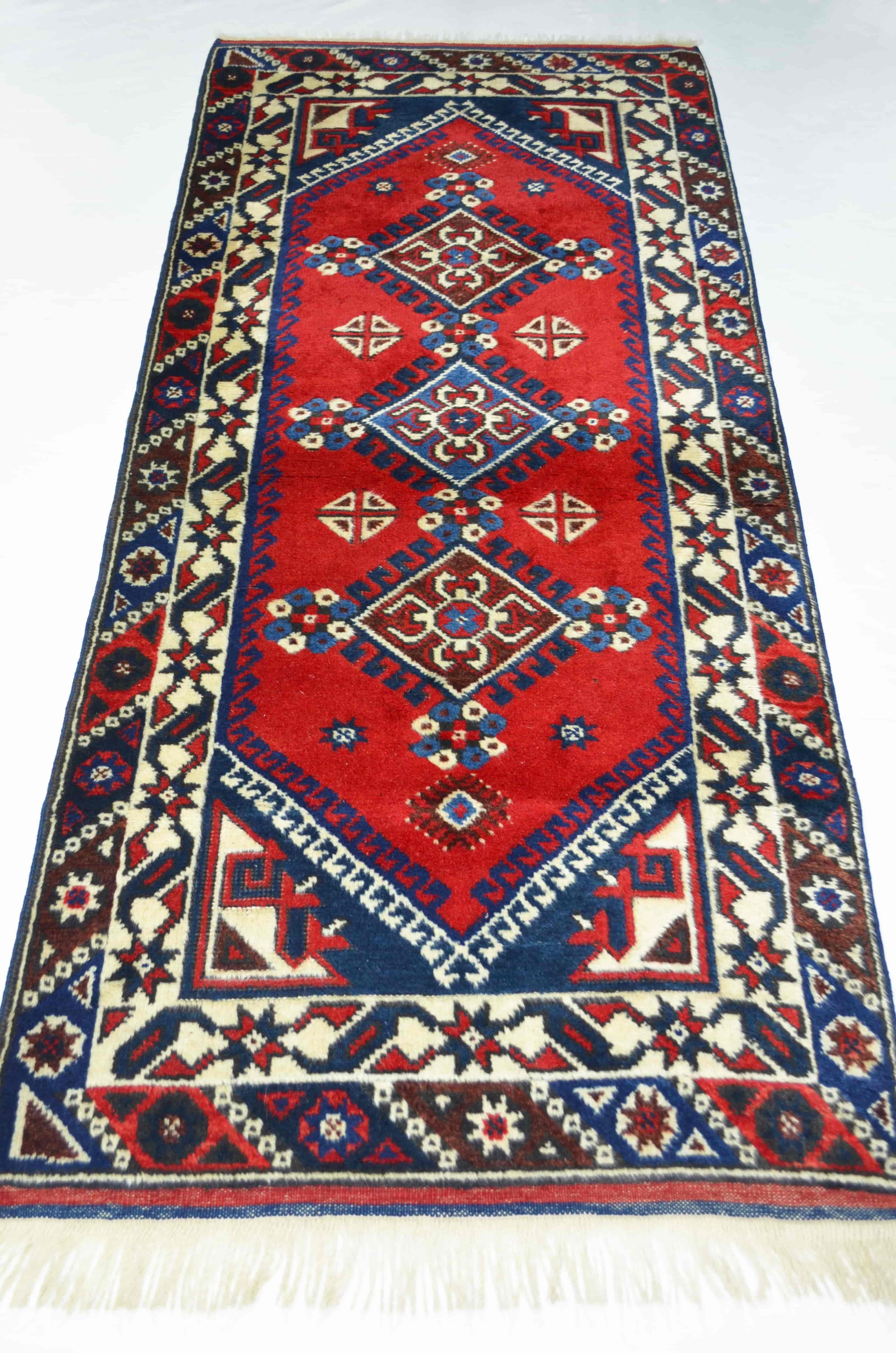 Antalya Döşemealtı El Dokuma Yolluk Kırmızı Renk 80x170 cm (1.36 m²)