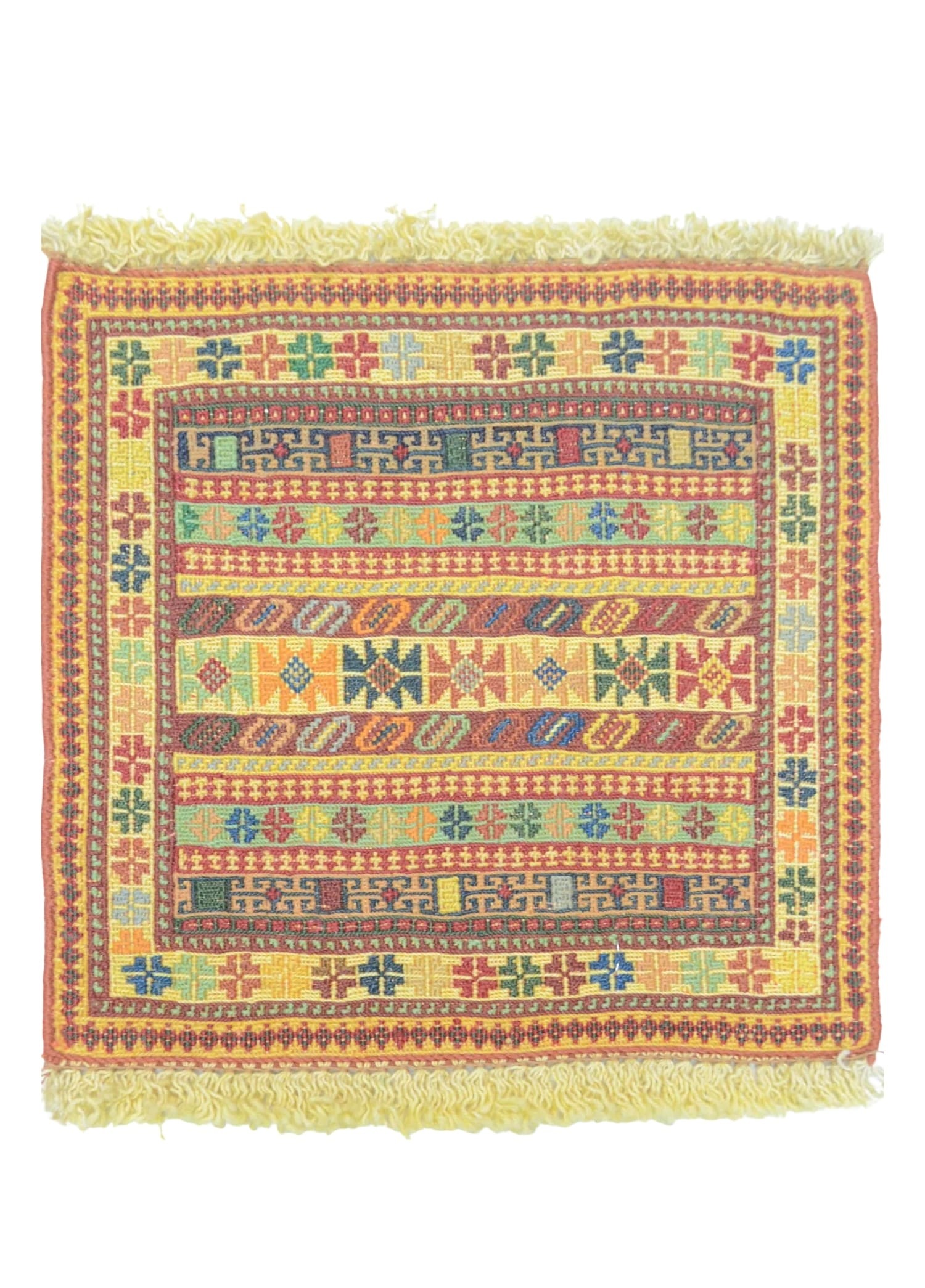 İran Zolanvari El Dokuma Sumak Küçük Boy Kilim 30x30 cm (0,09 m²)