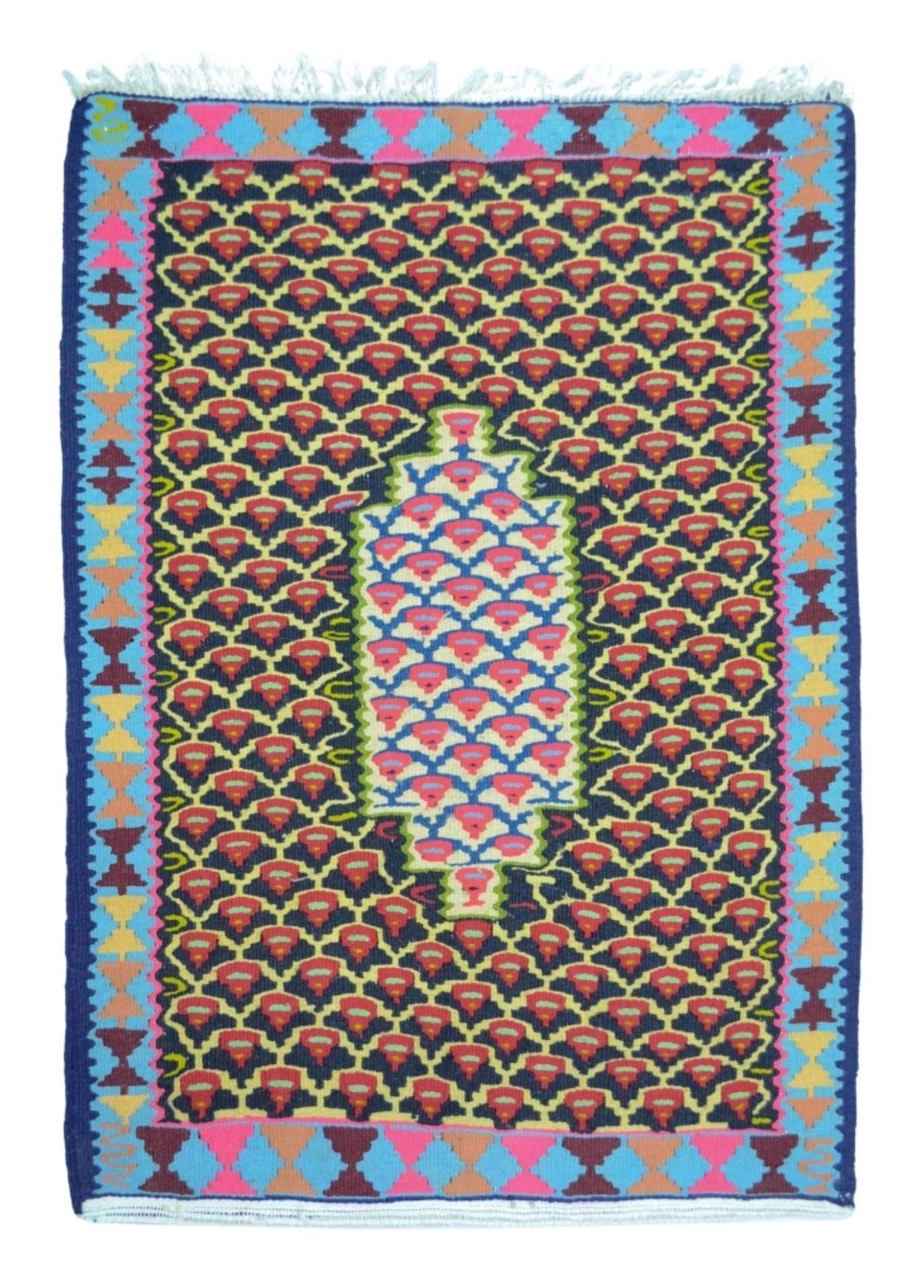 El Dokuma Rengârenk İran Sine Kilim 75x105 cm (0.79m²)