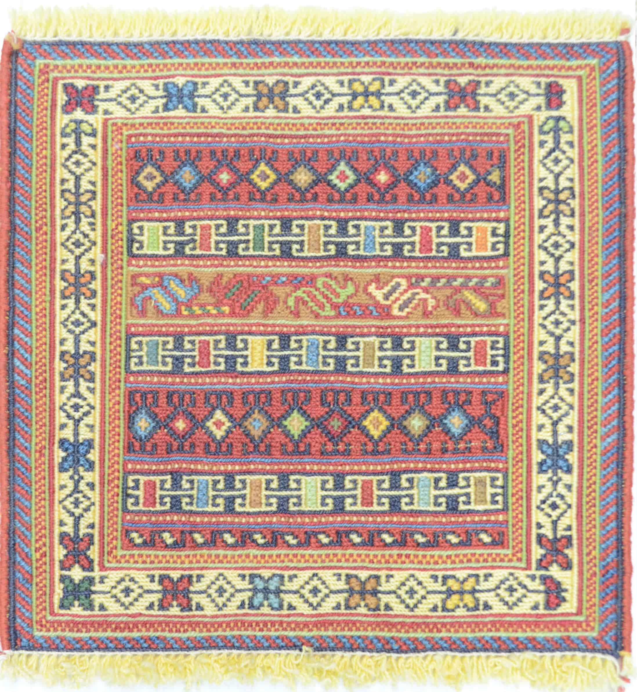 İran Zolanvari El Dokuma Sumak Küçük Boy Kilim 30x33 cm (0,099 m²)