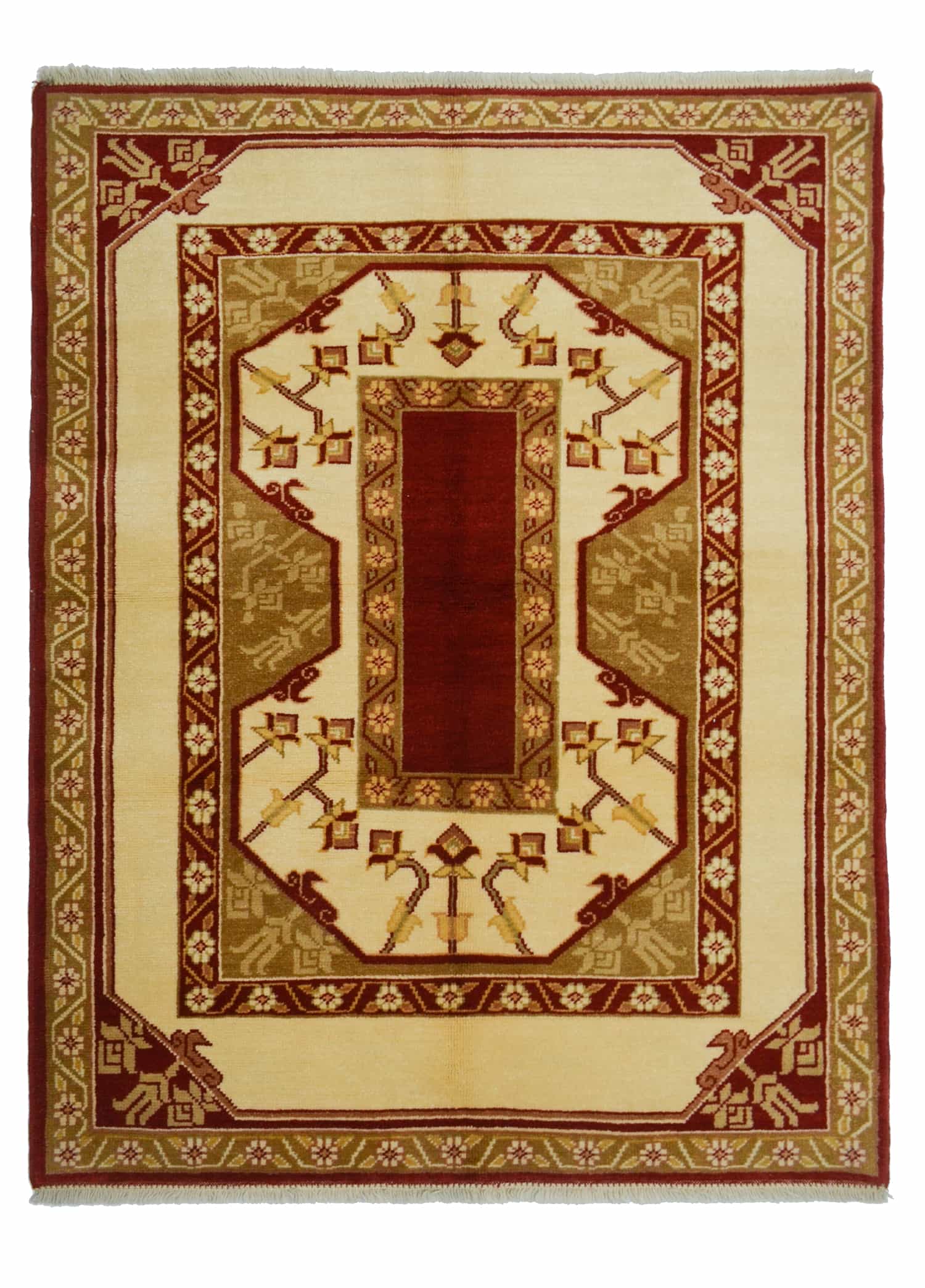 Yünden El Dokuma Milas Halısı 116x159 cm (1.84 m²)