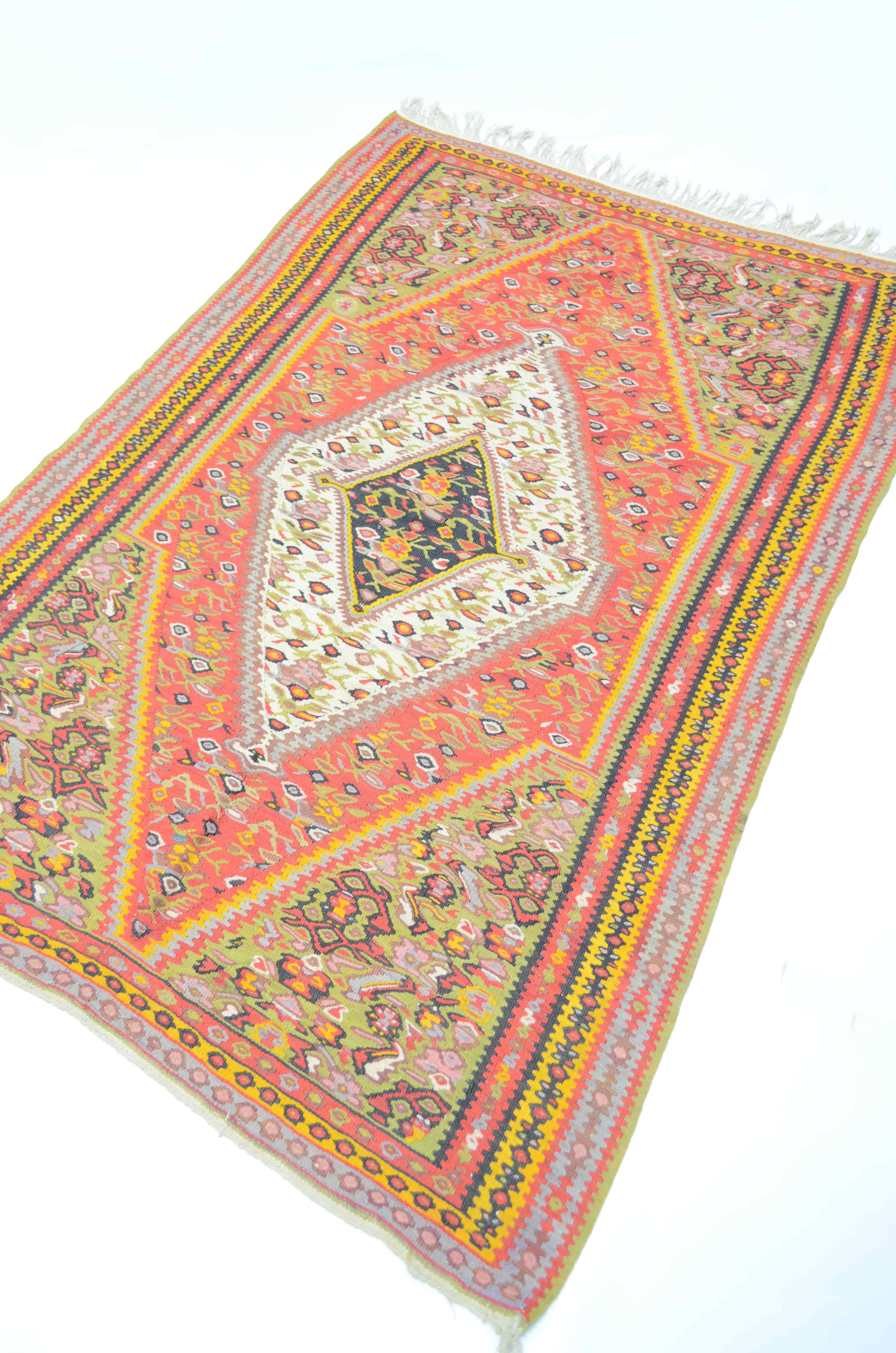 El Dokuma Rengârenk İran Sine Kilim 102x144 cm (1.47 m²)