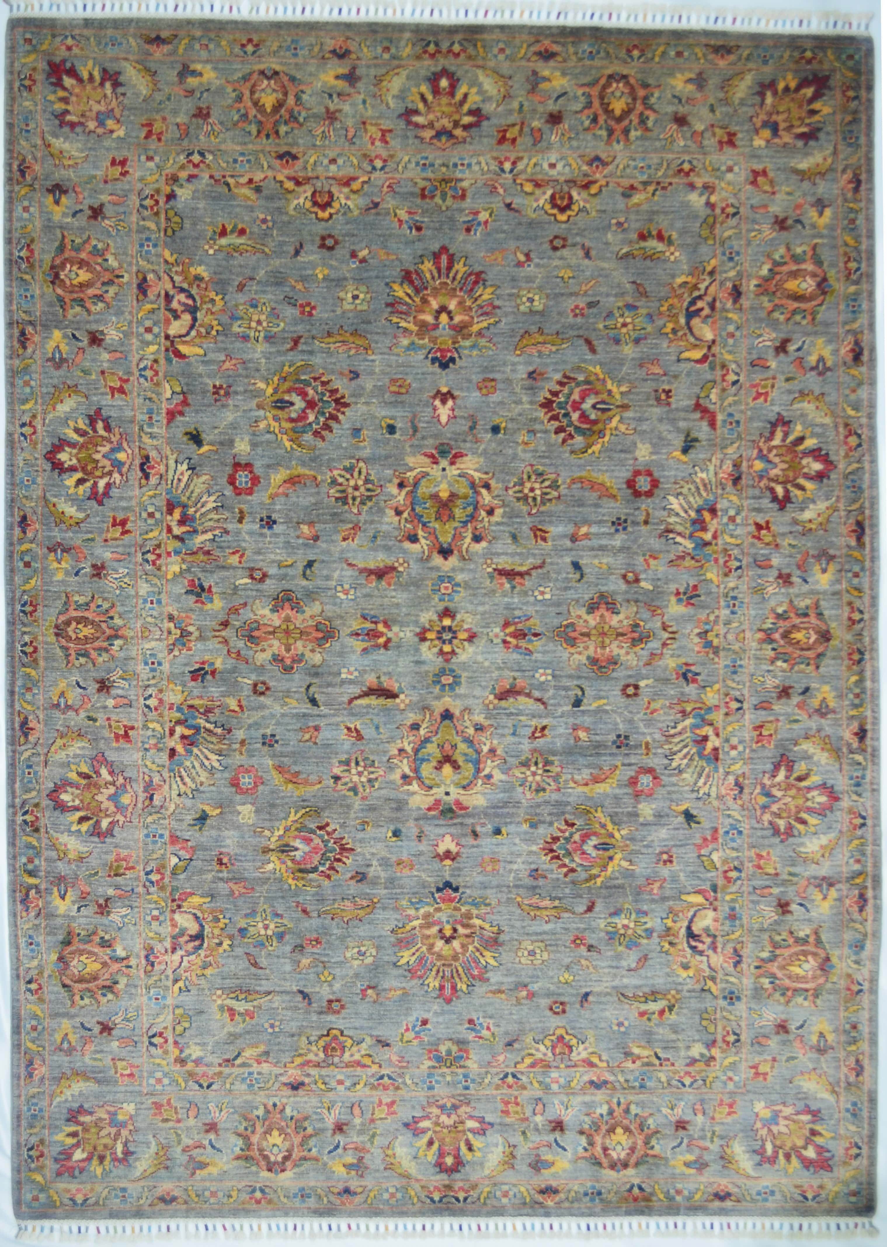 Afgan Binbirgece El Dokuma Gri Renk Halı (176x243 cm, 4.27 m²)