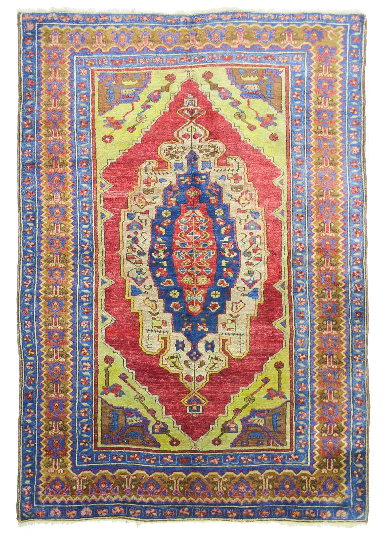 Antika Yünden El Dokuma Taşpınar Halısı 132x190 cm (2.51 m²)