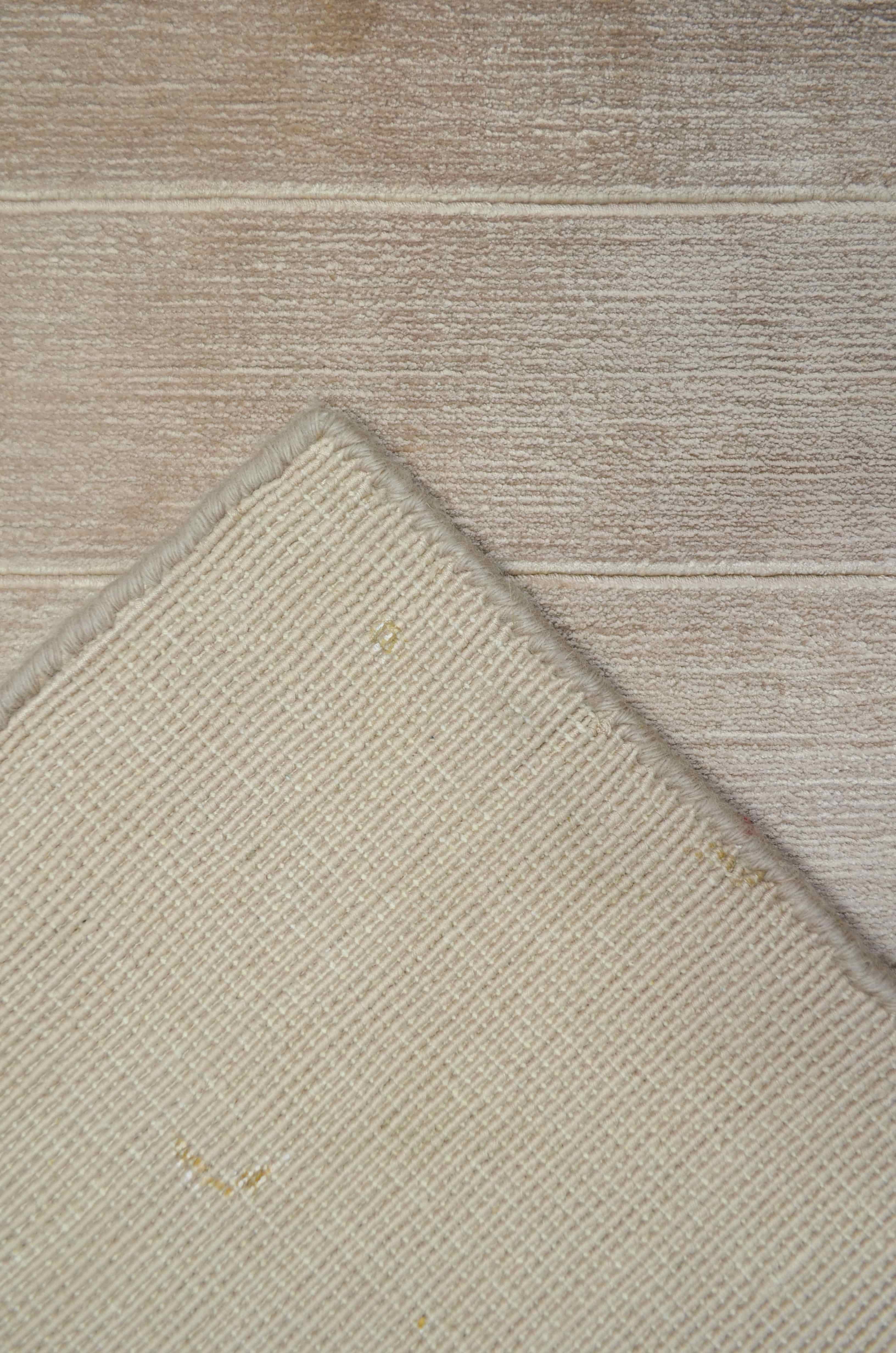 Nüans Deve Tüyü Rengi İpek Görünümlü Viskoz Modern El Dokuma Halı 80x150 cm (1.2 m²)